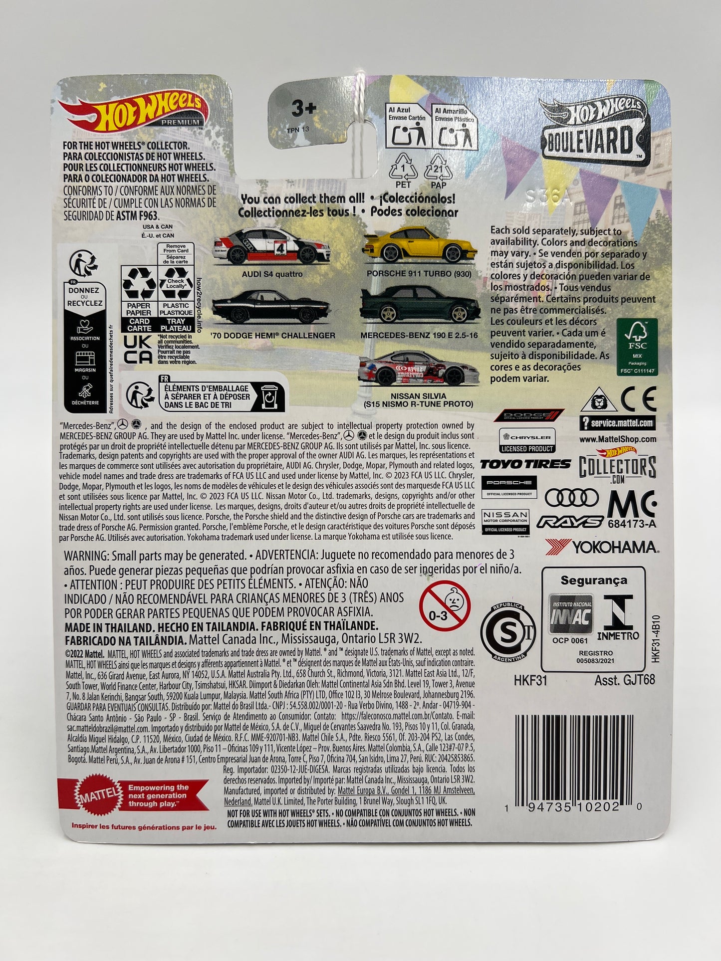 Hot Wheels Premium Boulevard #85 Nissan Silvia S15 Nismo R-Tune Proto Silver 264C