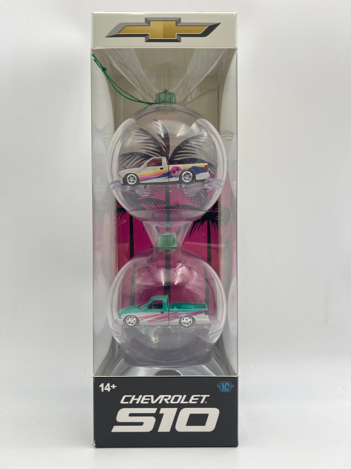 2026 M2 Machines Christmas Holiday Ornaments 2 Pack 1995 Chevrolet S10