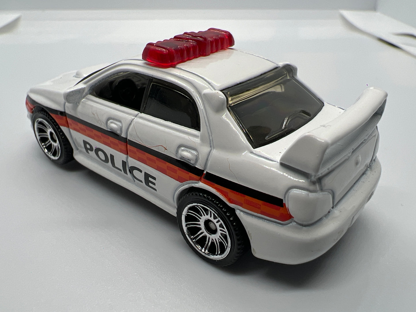 Matchbox 1/64 2007 Subaru Impreza WRX White Police Loose