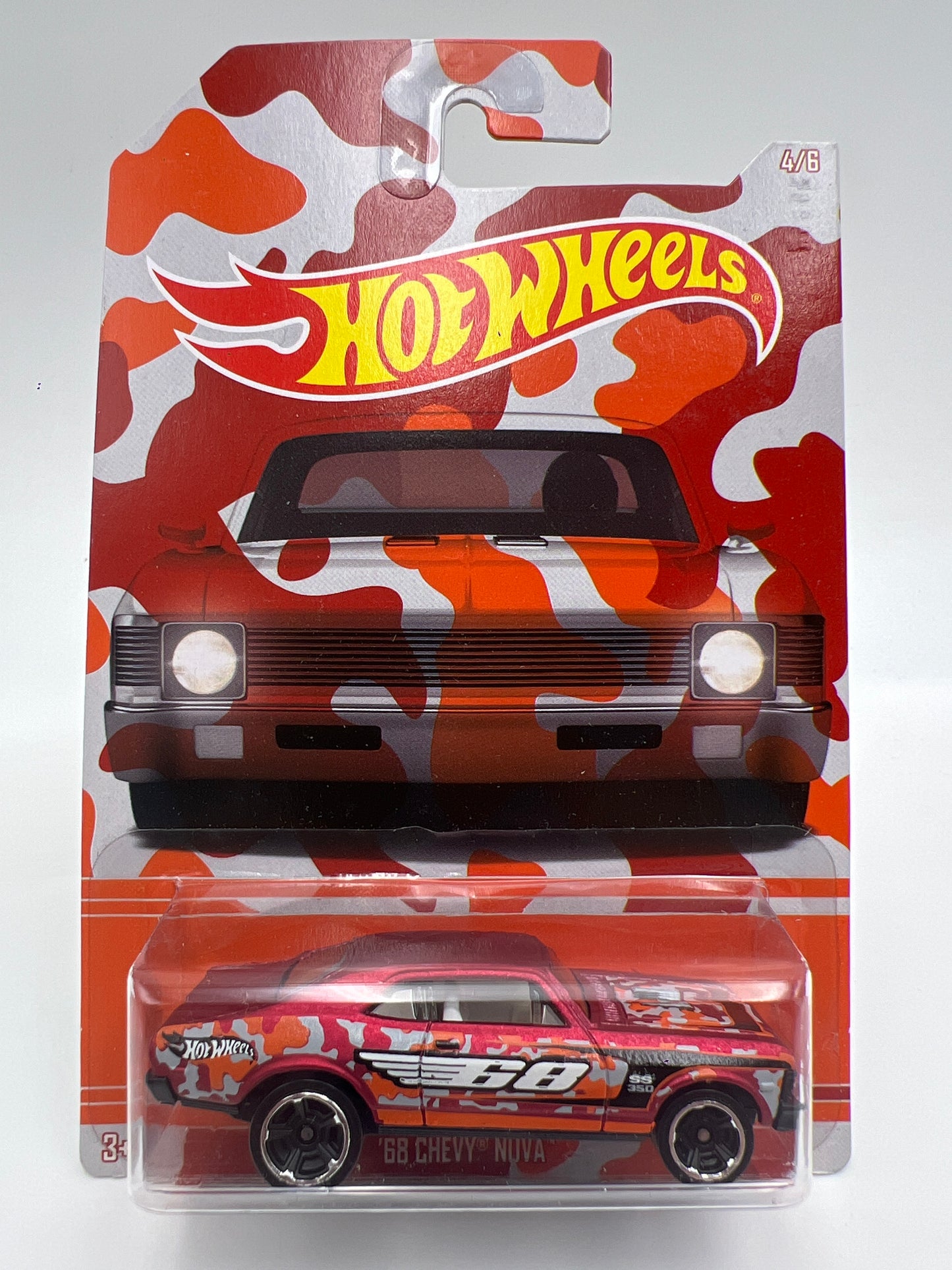 Hot Wheels Camouflage Series #4 68 Chevy Nova Red 161P
