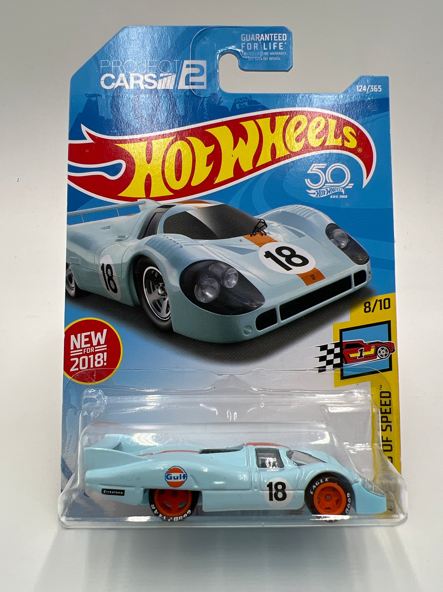 Hot Wheels Porsche 917 LH Blue Gulf Wheel Swap Custom On Card W/Protector SR