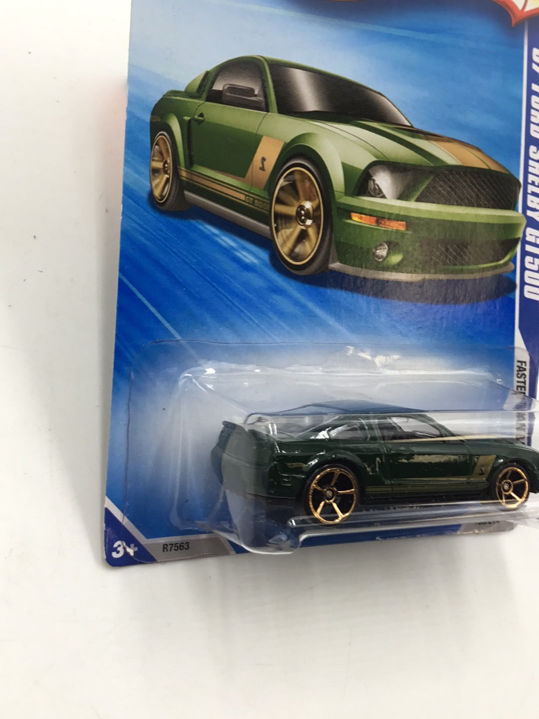 2010 Hot Wheels #136 2007 Ford Shelby Gt500 Green JJ7