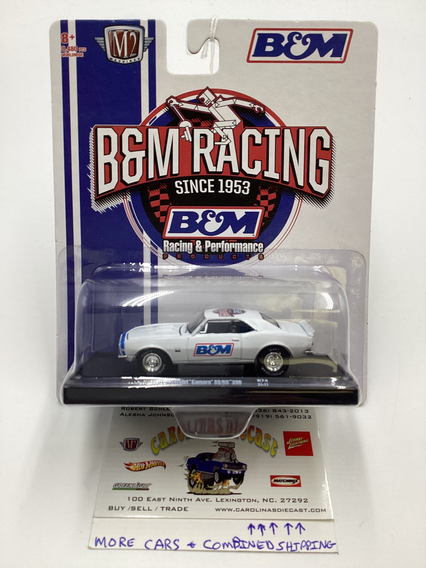 M2 Machines Auto Driver B&M 1967 Chevrolet Camaro SS/RS 396 White R74 190i