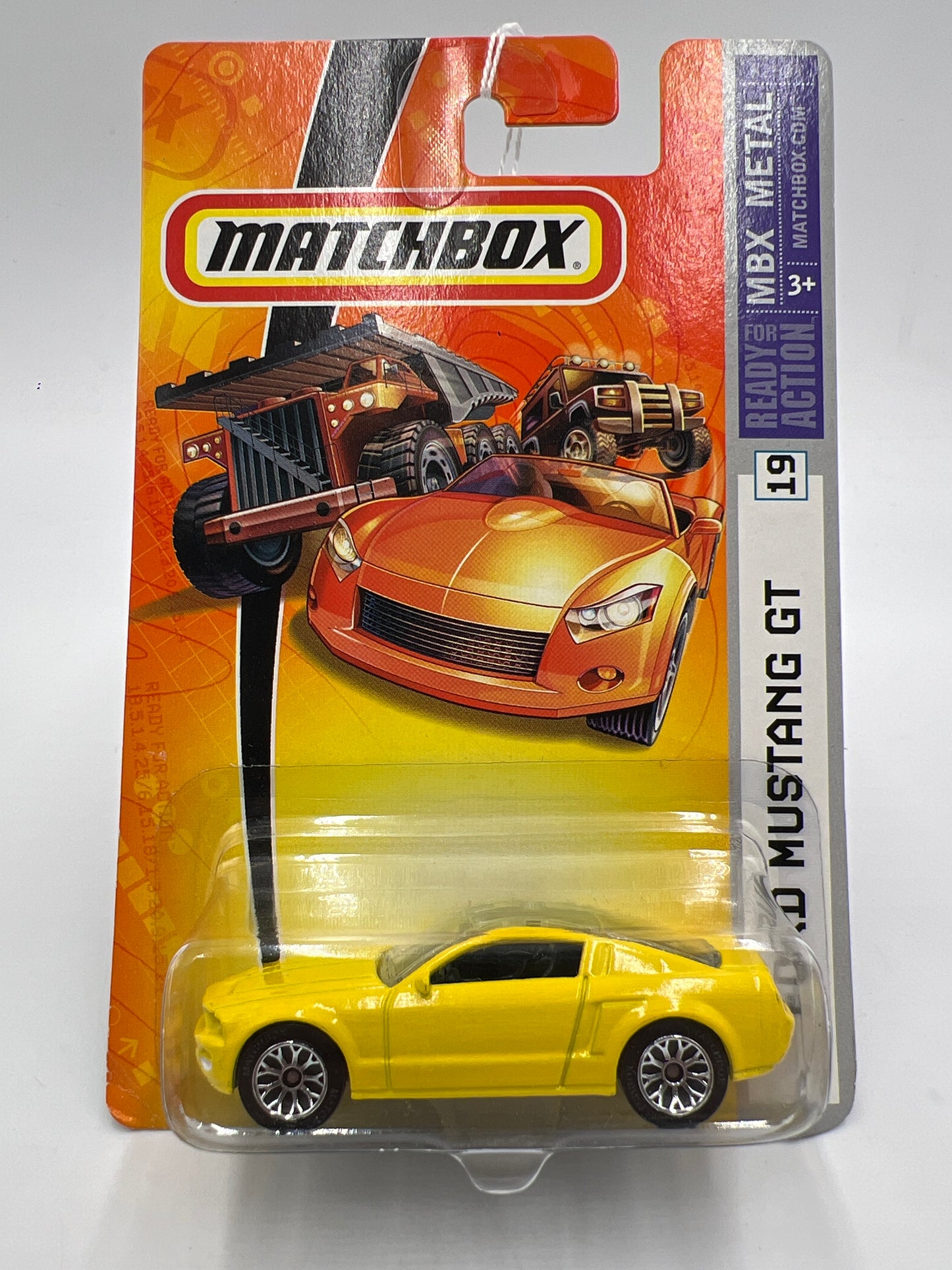 Matchbox MBX Metal #19 Ford Mustang GT Yellow 216D