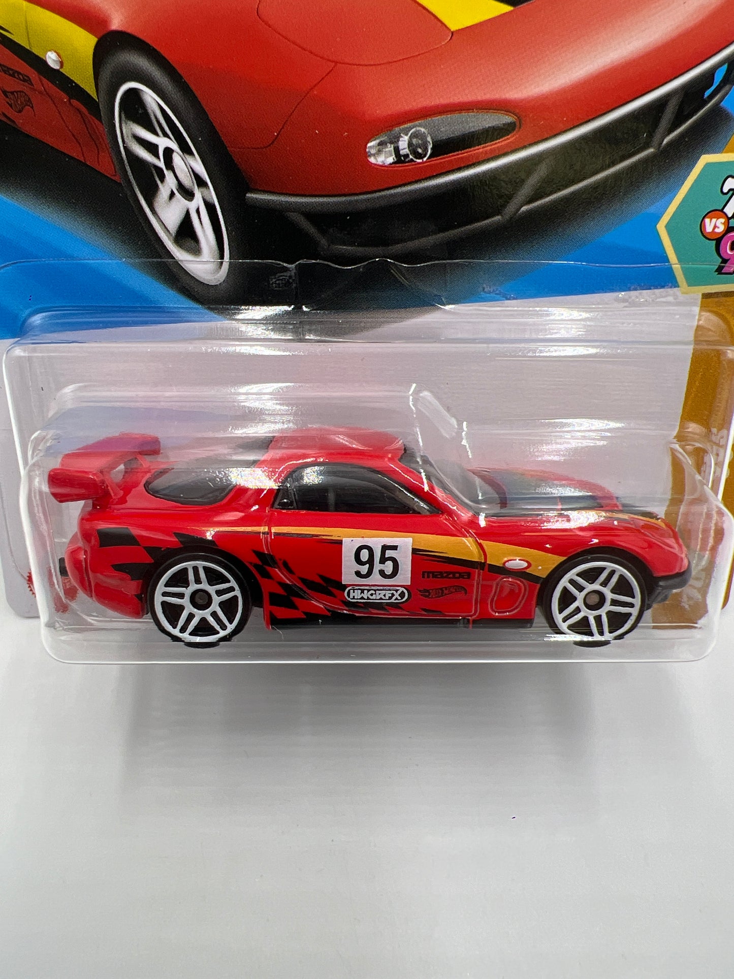 2025 Hot Wheels N Case 70s Vs 90s #163 95 Mazda RX-7 Drift Red 87i
