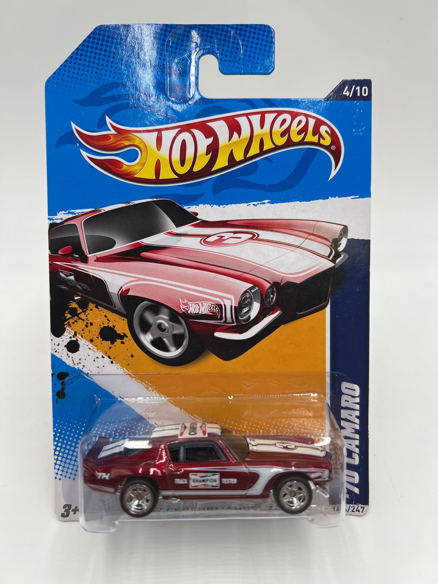 2012 Hot Wheels Super Treasure Hunt #144 70 Camaro Red W/ Protector