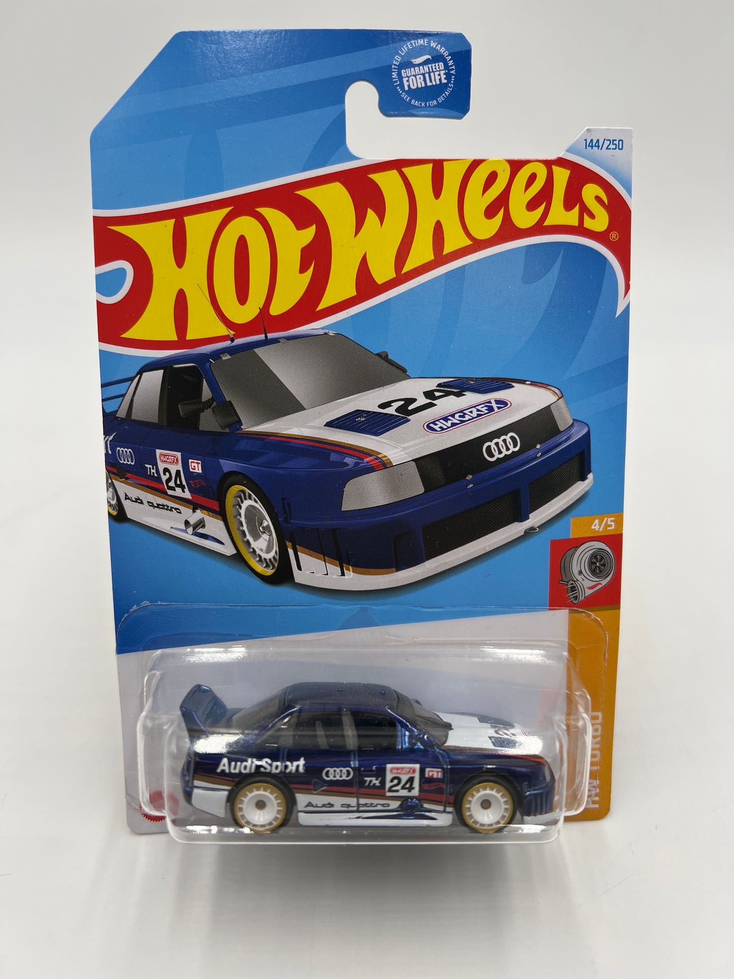 2024 Hot Wheels #144 Super Treasure Hunt Audi 90 Quattro Blue W/Protector