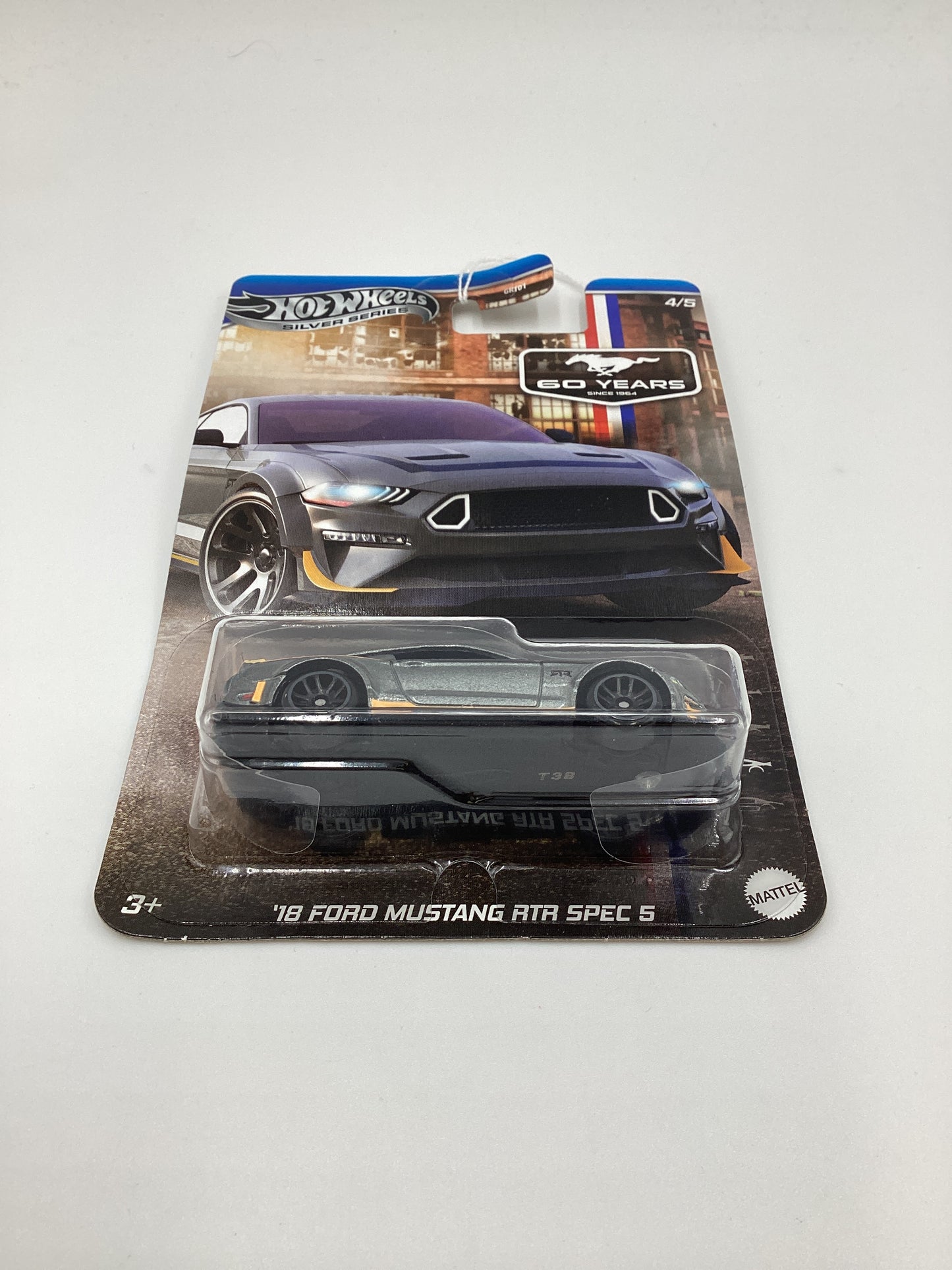 2024 Hot Wheels Silver Series 60 Years Mustang #4 18 Ford Mustang RTR Spec 5 Gray 151D