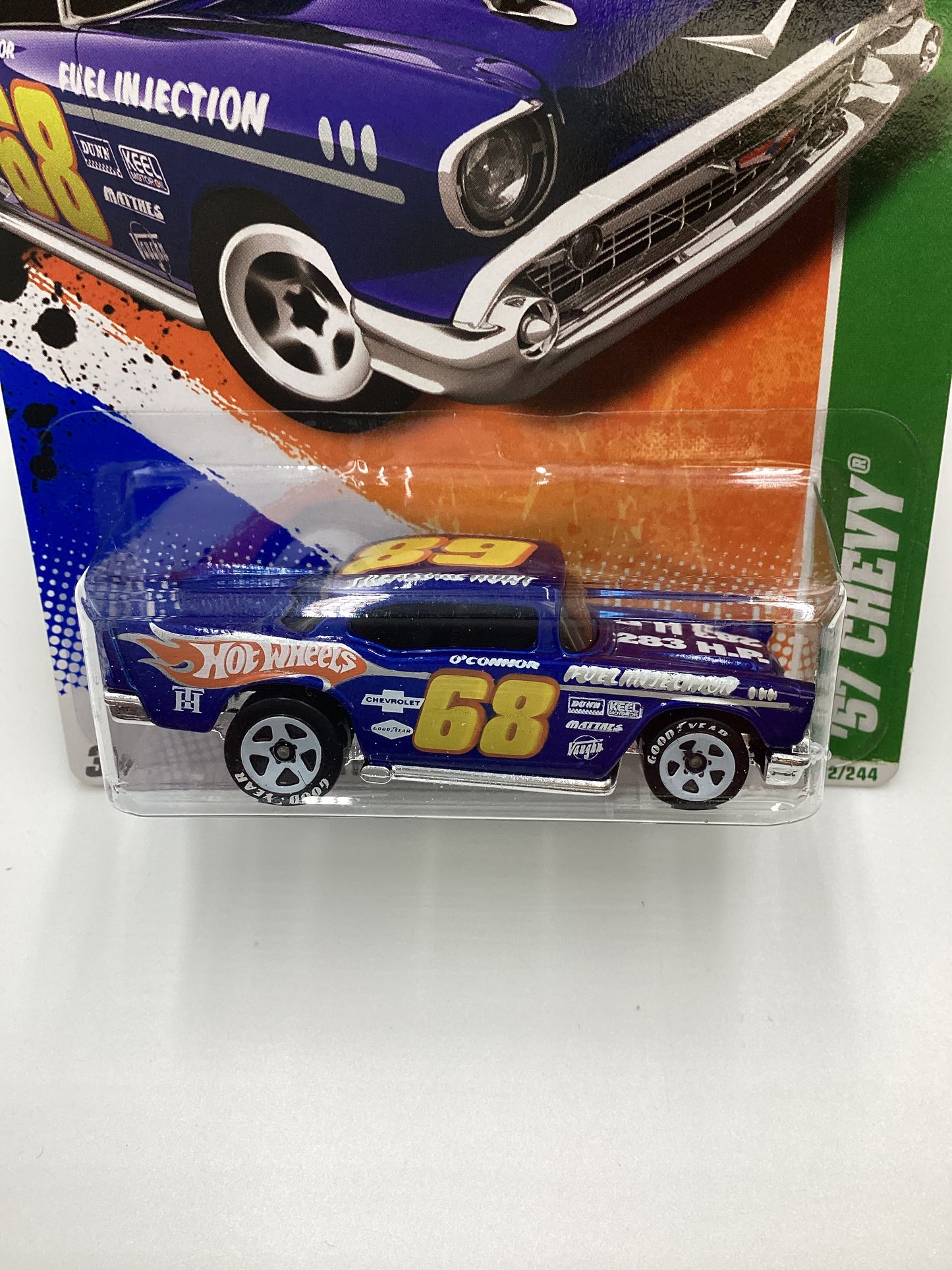 2011 Hot Wheels #52 Treasure Hunts 57 Chevy Blue