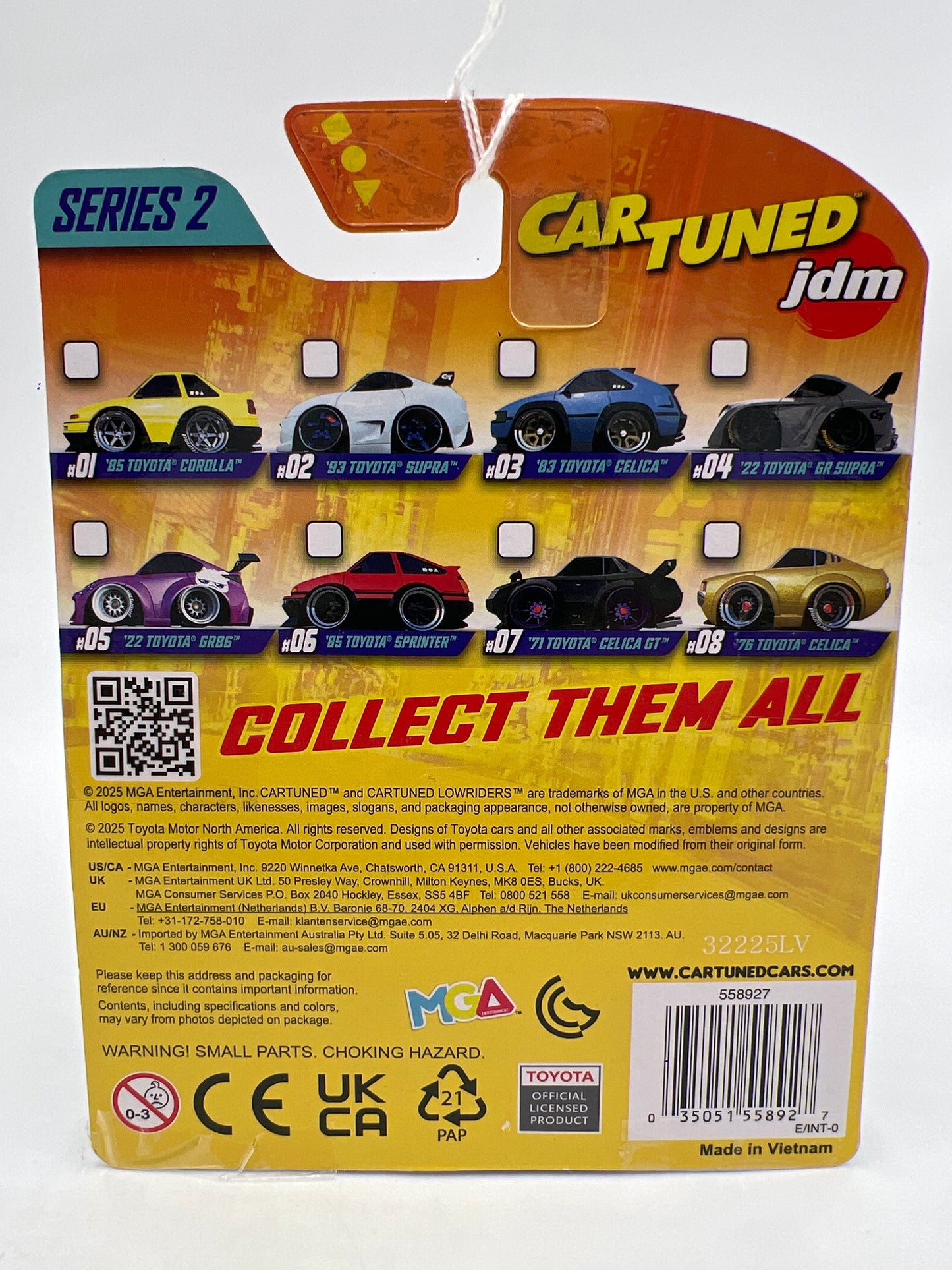 2025 MGA Car Tuned JDM Series 2 #3 83 Toyota Celica Blue 178L