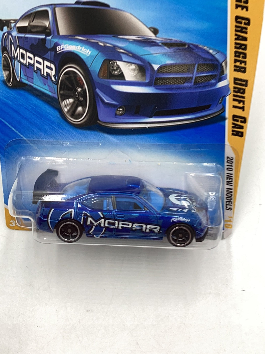 2010 Hot Wheels #43 Dodge Charger Drift Car blue 59E