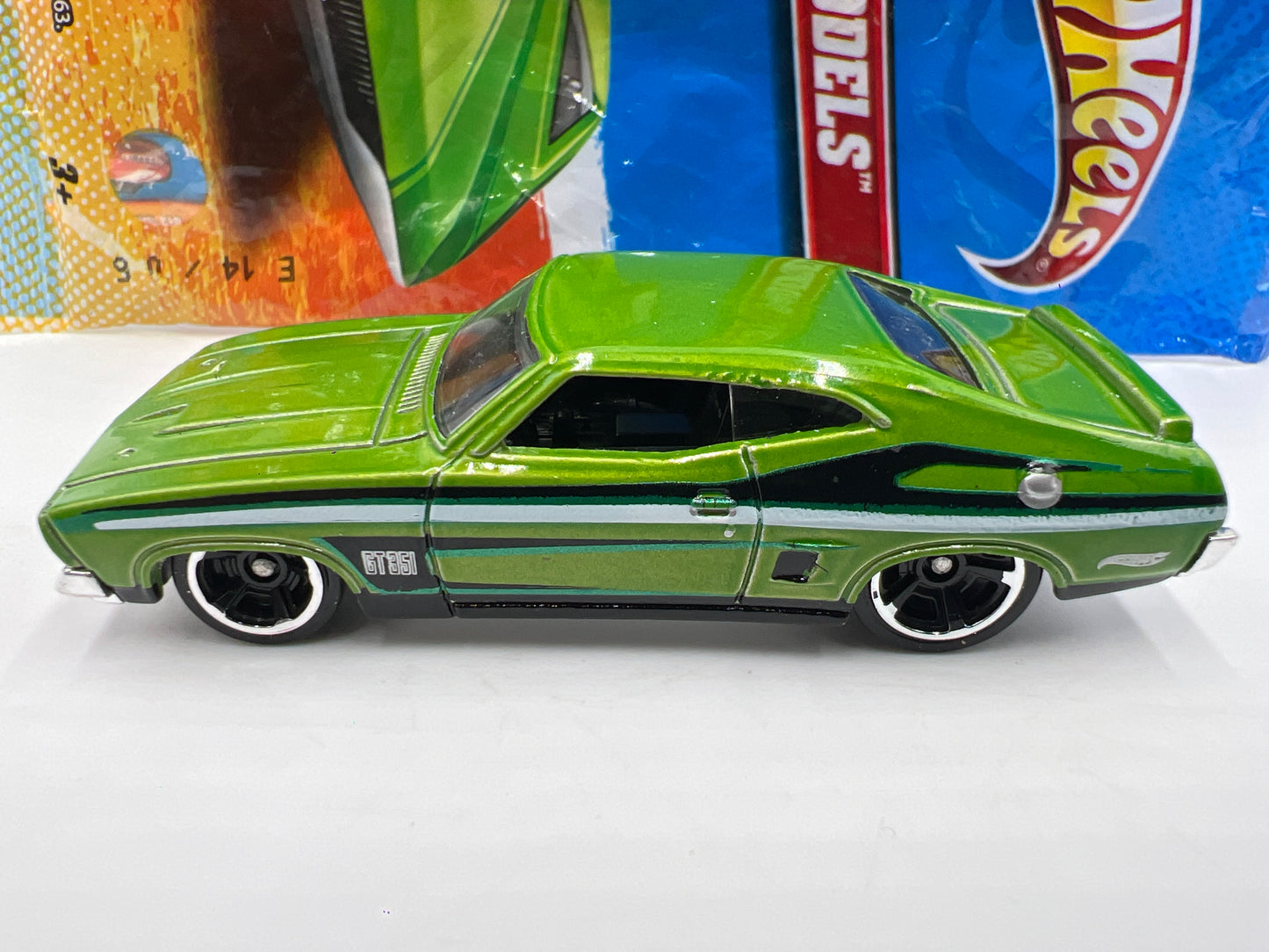 2011 Hot Wheels Mystery Models #6 73 Ford Falcon Green W/Poster