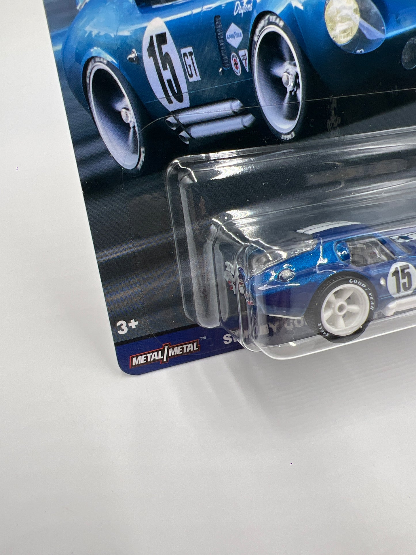 2018 Hot Wheels Car Culture Premium Circuit Legends #1 Shelby Cobra Daytona Coupe Blue 255E