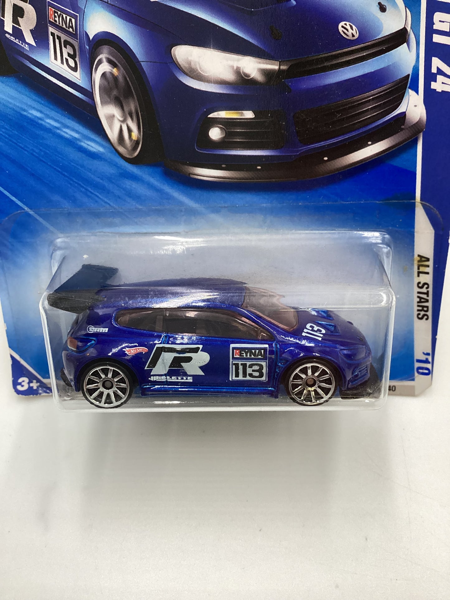 2010 Hot Wheels #120 Scirocco GT 24 Blue Pink Window (SR)