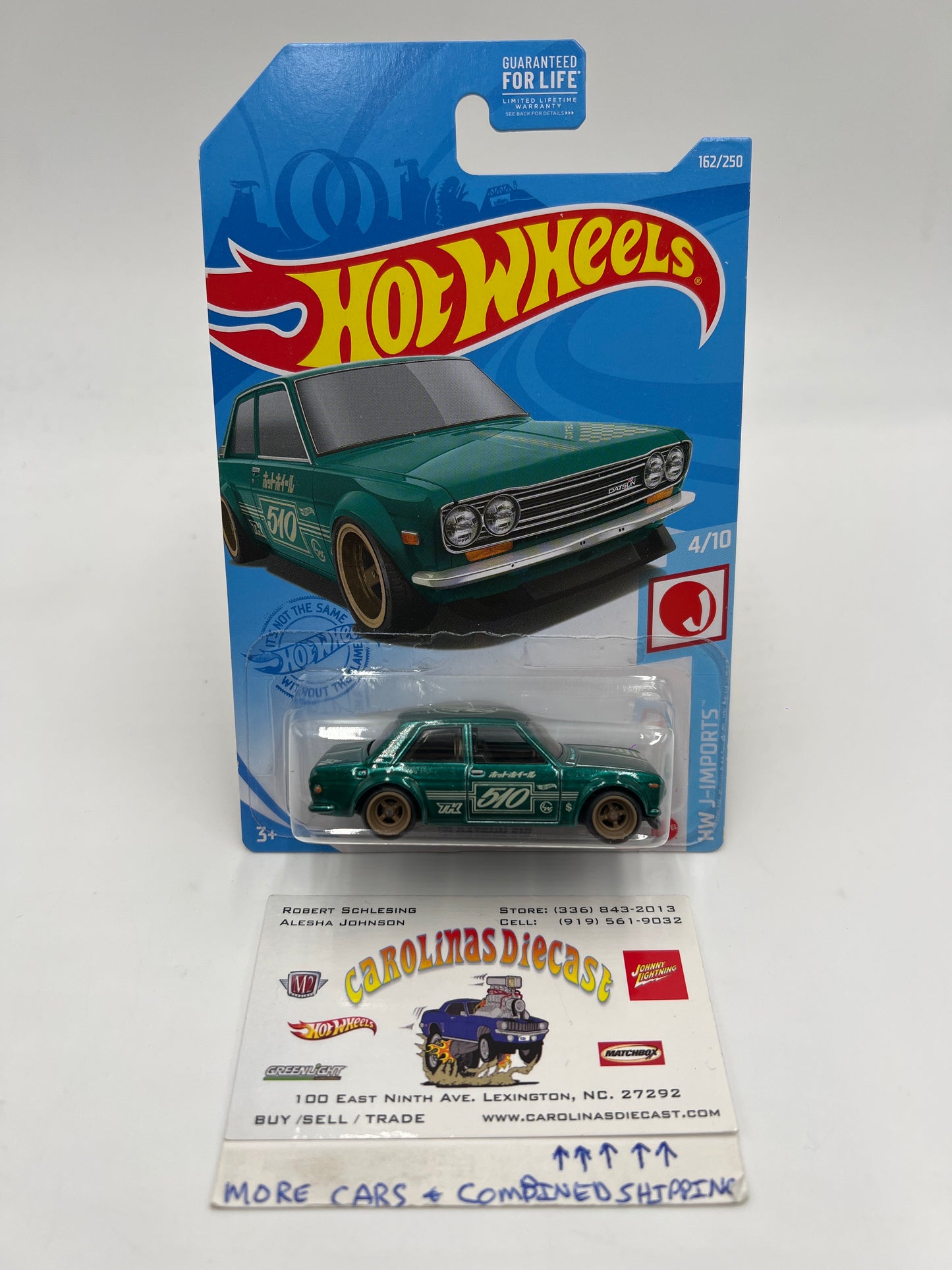 2021 Hot Wheels Super Treasure Hunt #162 71 Datsun 510 Green W/Protector