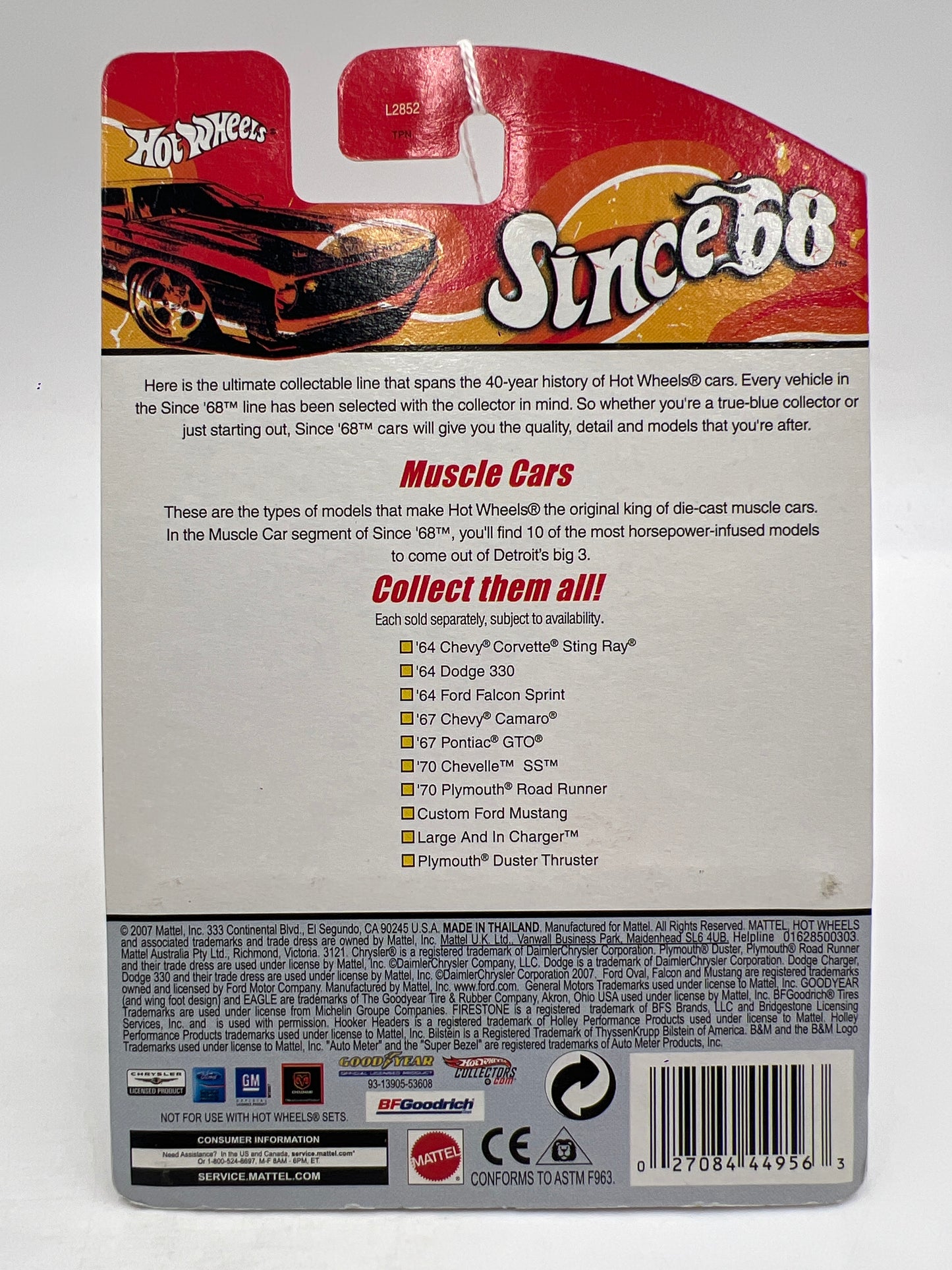 Hot Wheels Since 68 Muscle Cars #7 Custom Ford Mustang Yellow