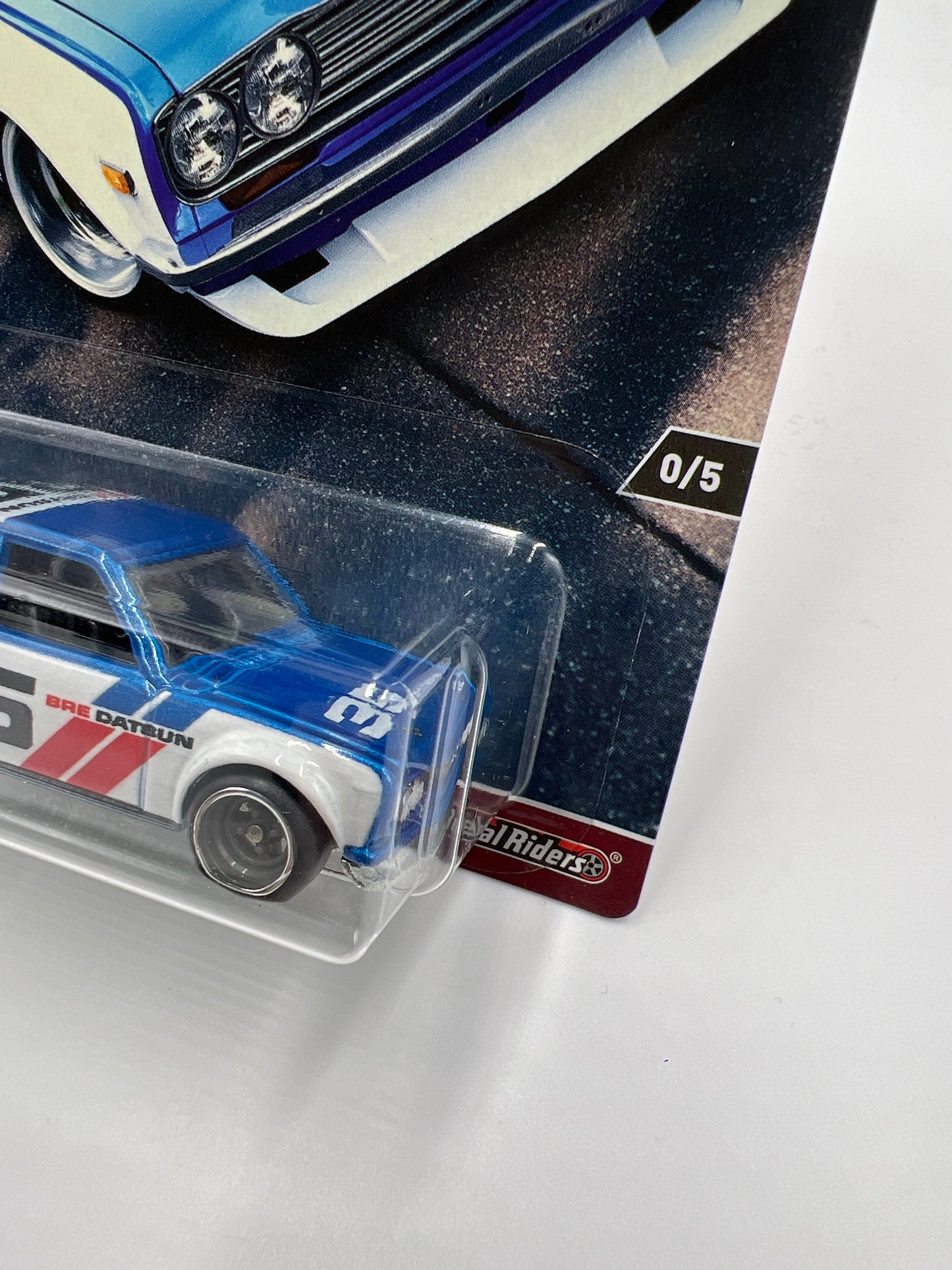 2017 HW RLC Premium Race Day #0 BRE Datsun Bluebird 510 Blue/White W/Protector