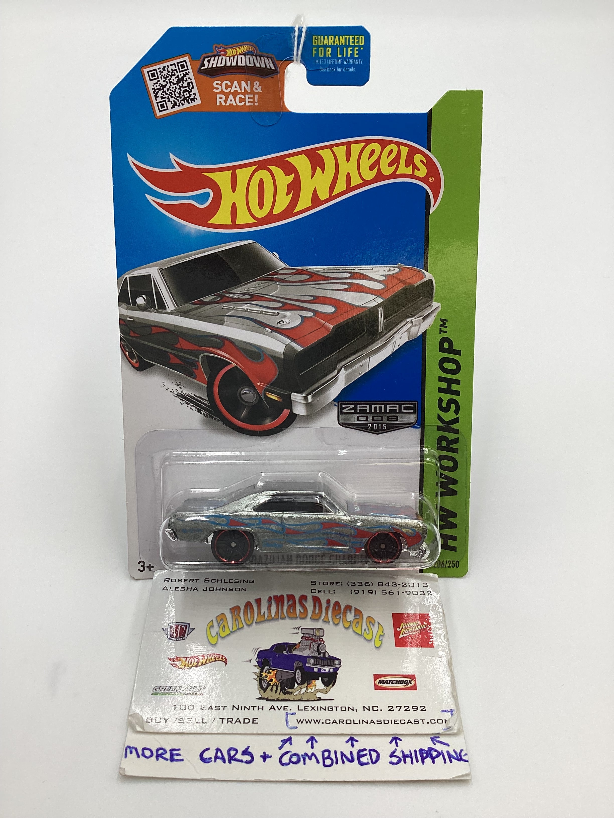 2015 Hot Wheels Zamac 008 #206 74 Brazilian Dodge Charger