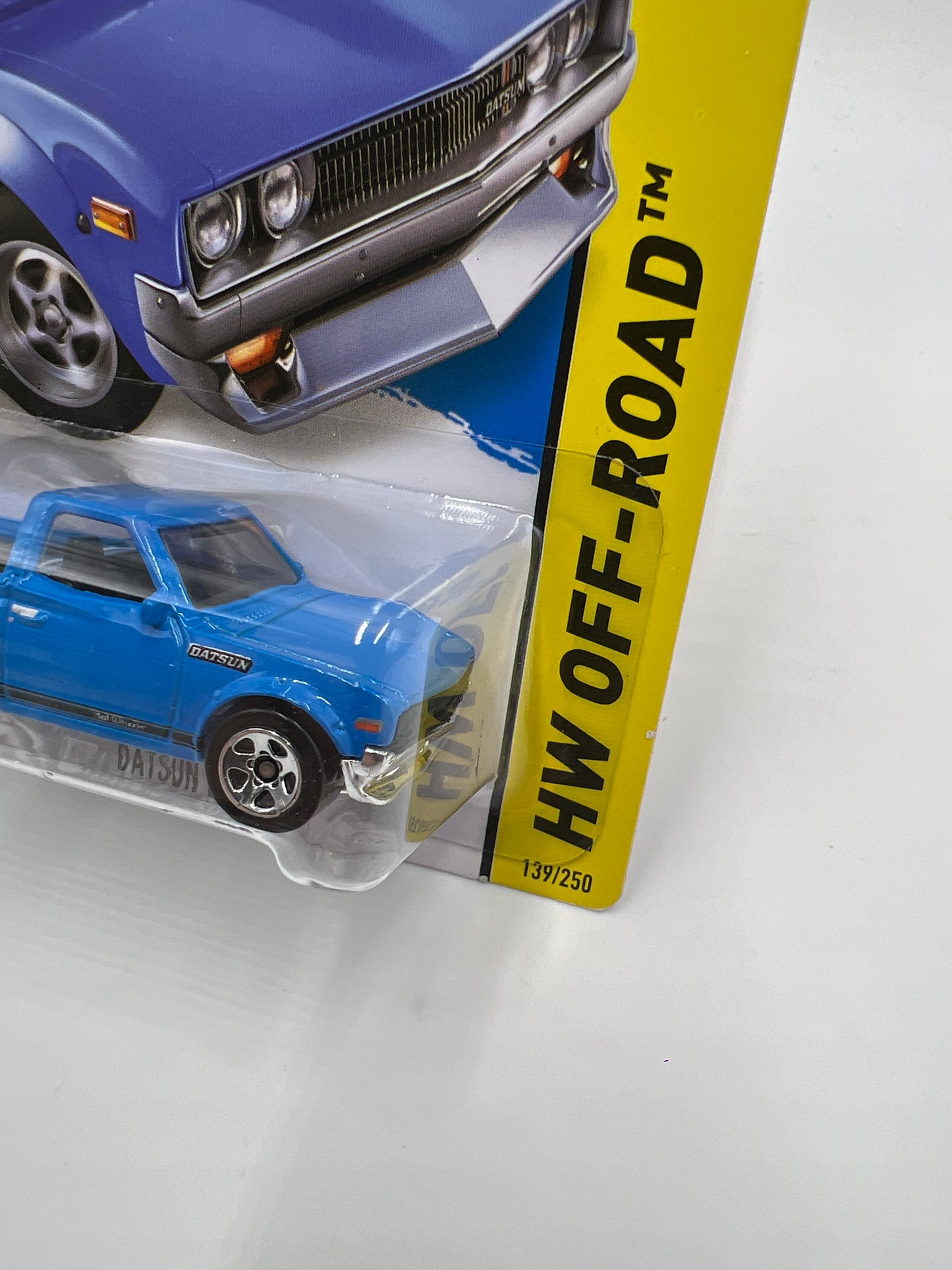 2014 Hot Wheels Kmart Exclusive Off-Road #139 Datsun 620 Blue W/Protector