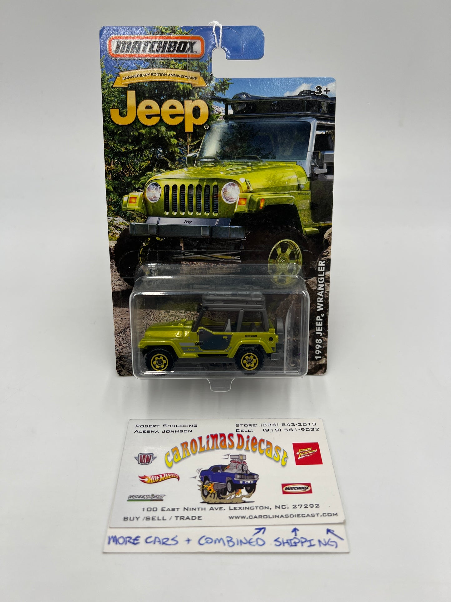 Matchbox Jeep Anniversary Edition Series 1998 Jeep Wrangler Green 160B