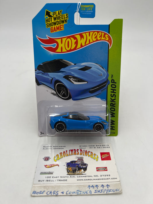 2014 Hot Wheels Workshop #207 2014 Corvette Stingray Blue