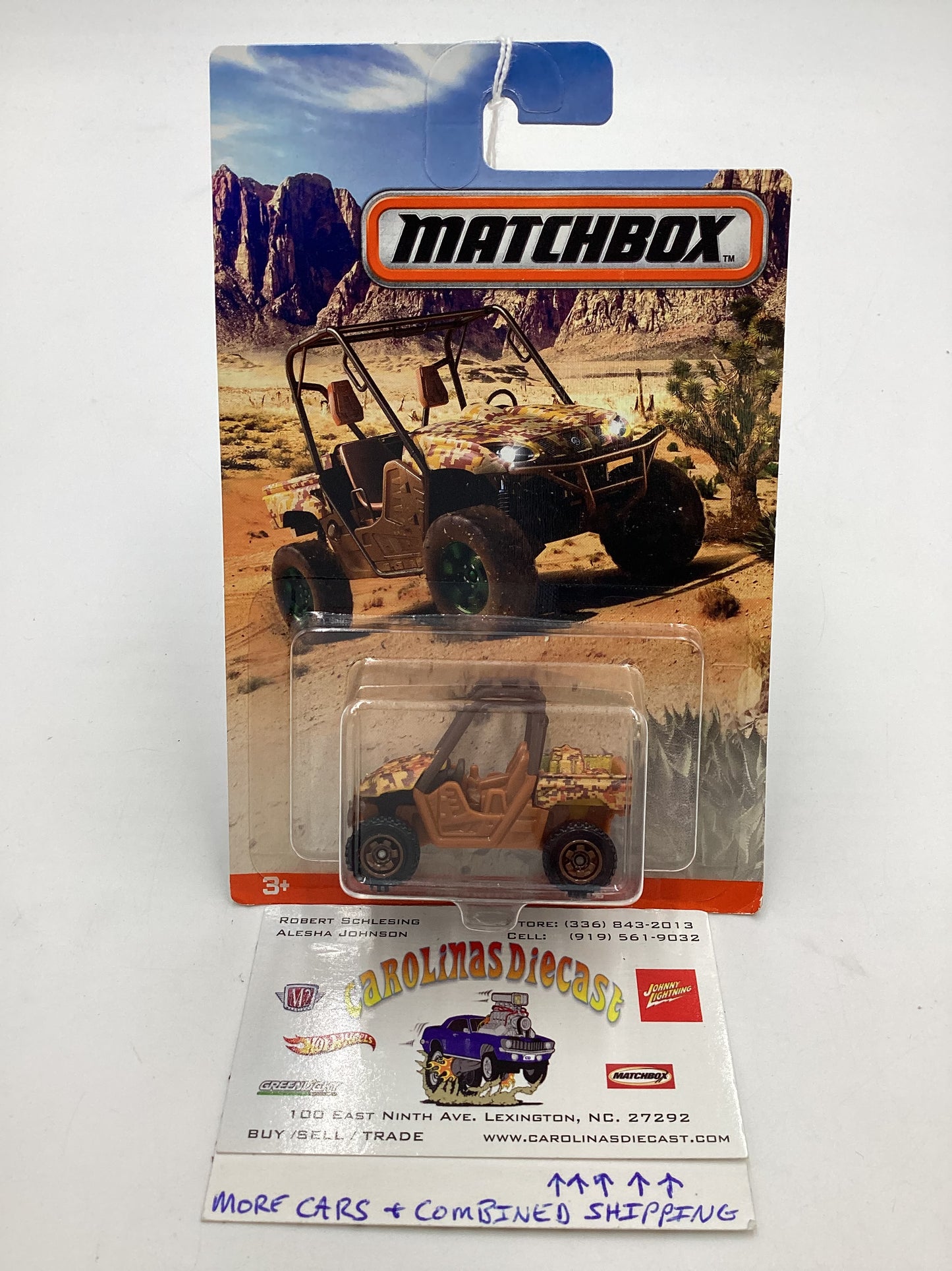 Matchbox 2017 Camo Series Yamaha Rhino 161G