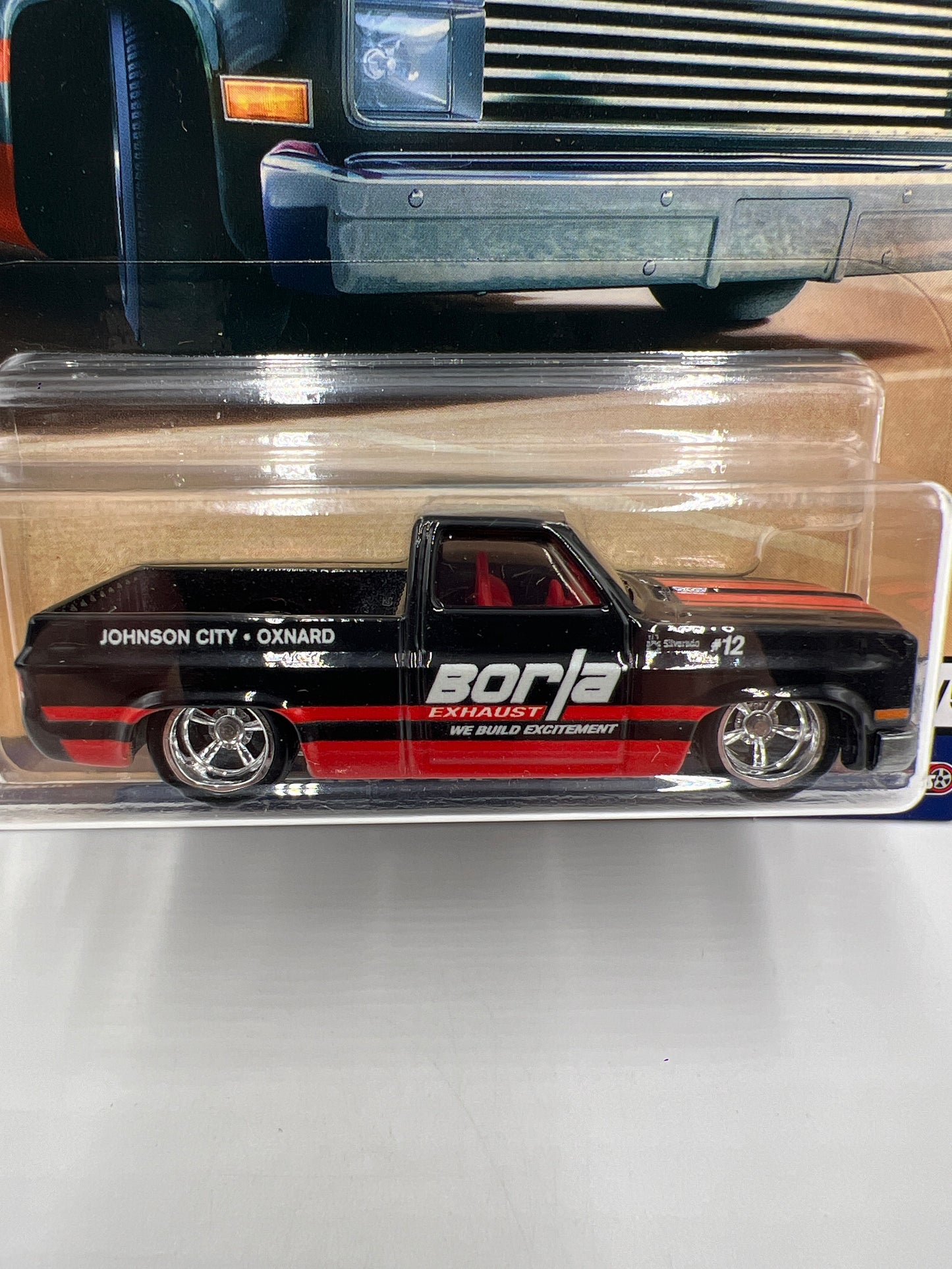 2018 Hot Wheels Premium Car Culture Shop Trucks #3 83 Chevy Silverado Borla W/Protector
