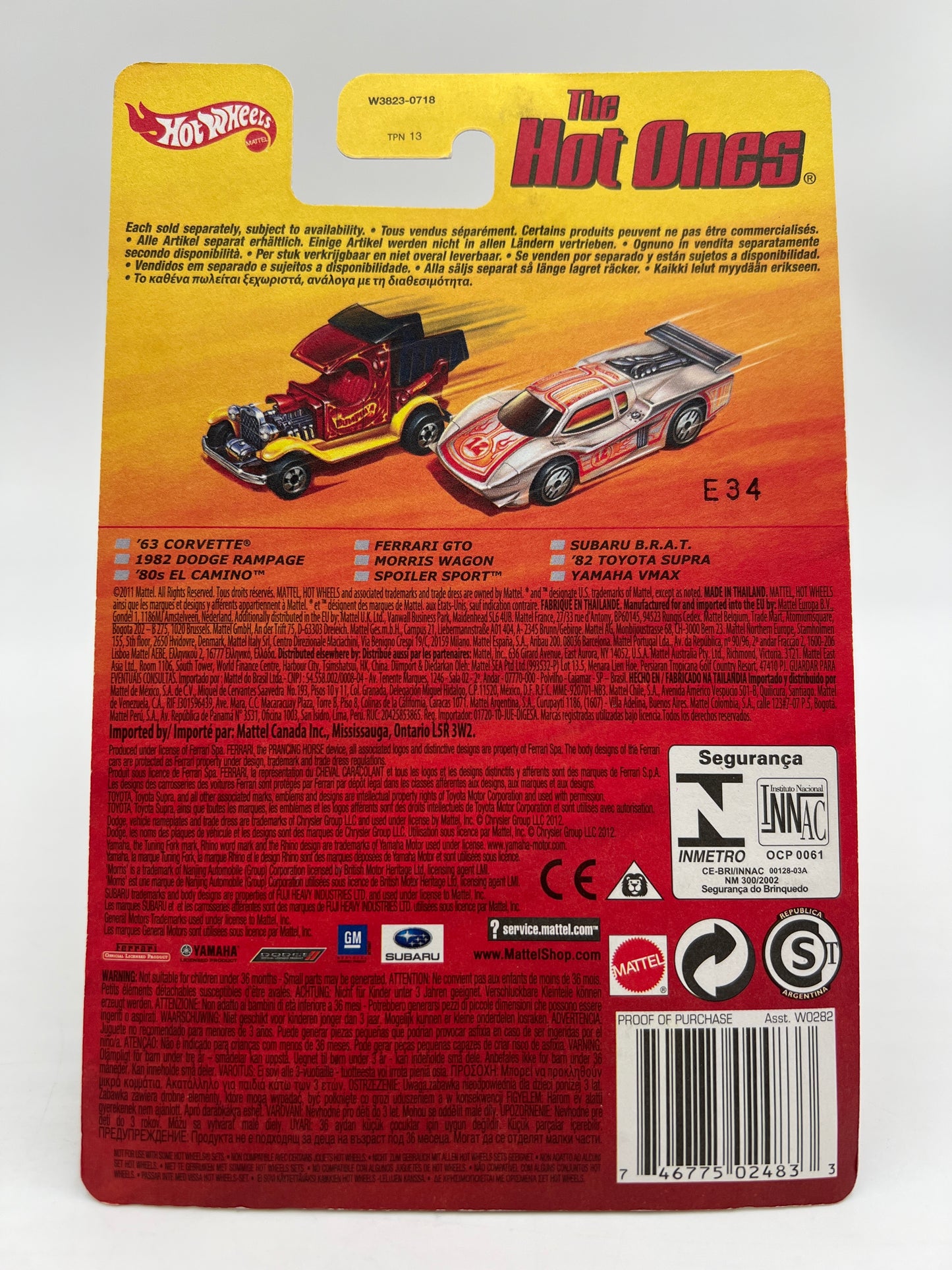 2011 Hot Wheels The Hot Ones 82 Toyota Supra Burgundy VHTF W/Protector