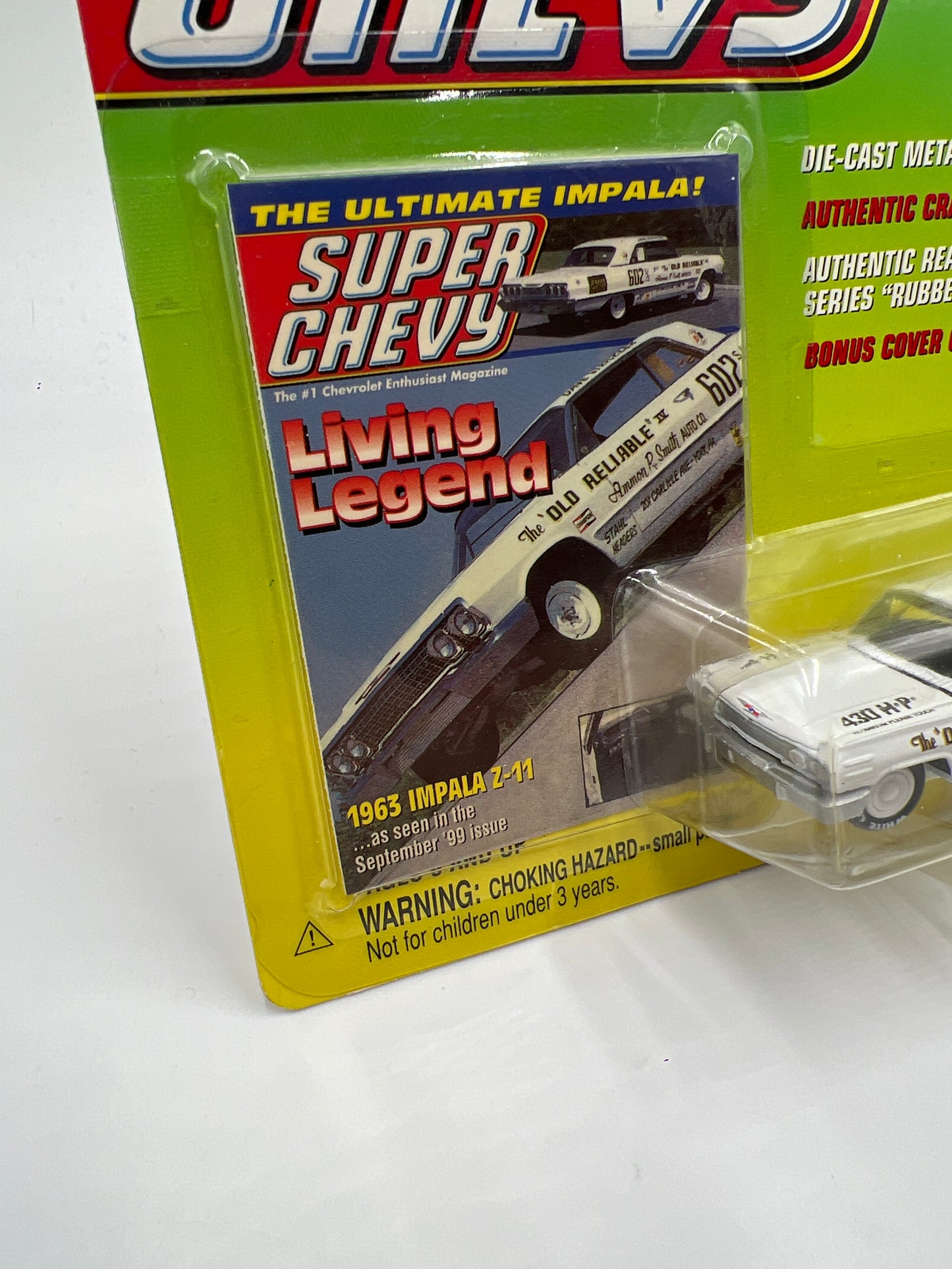 Johnny Lightning White Lightning Chase Super Chevy 1963 Impala Z-11 White
