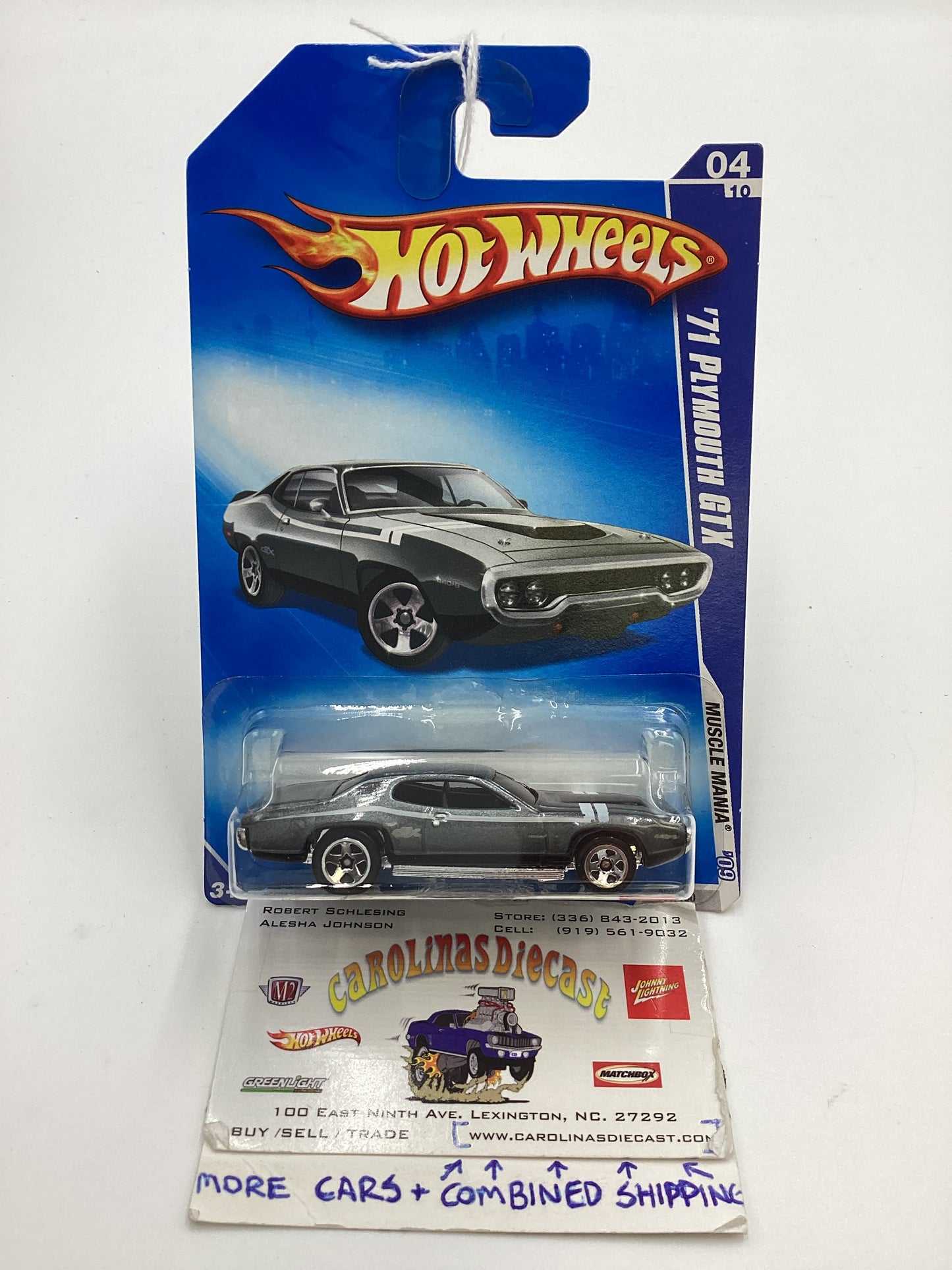 2009 Hot Wheels #80 71 Plymouth GTX Gray Kmart Exclusive 239B