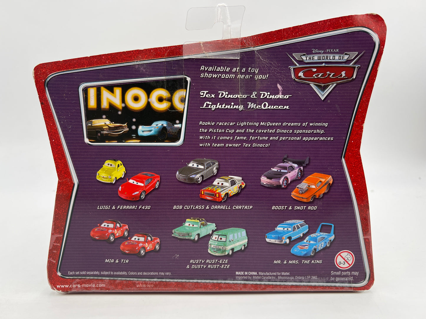 Disney Pixar The World Of Cars 2 Pack Movie Moments Tex Dinoco & Dinoco Lightning McQueen #2