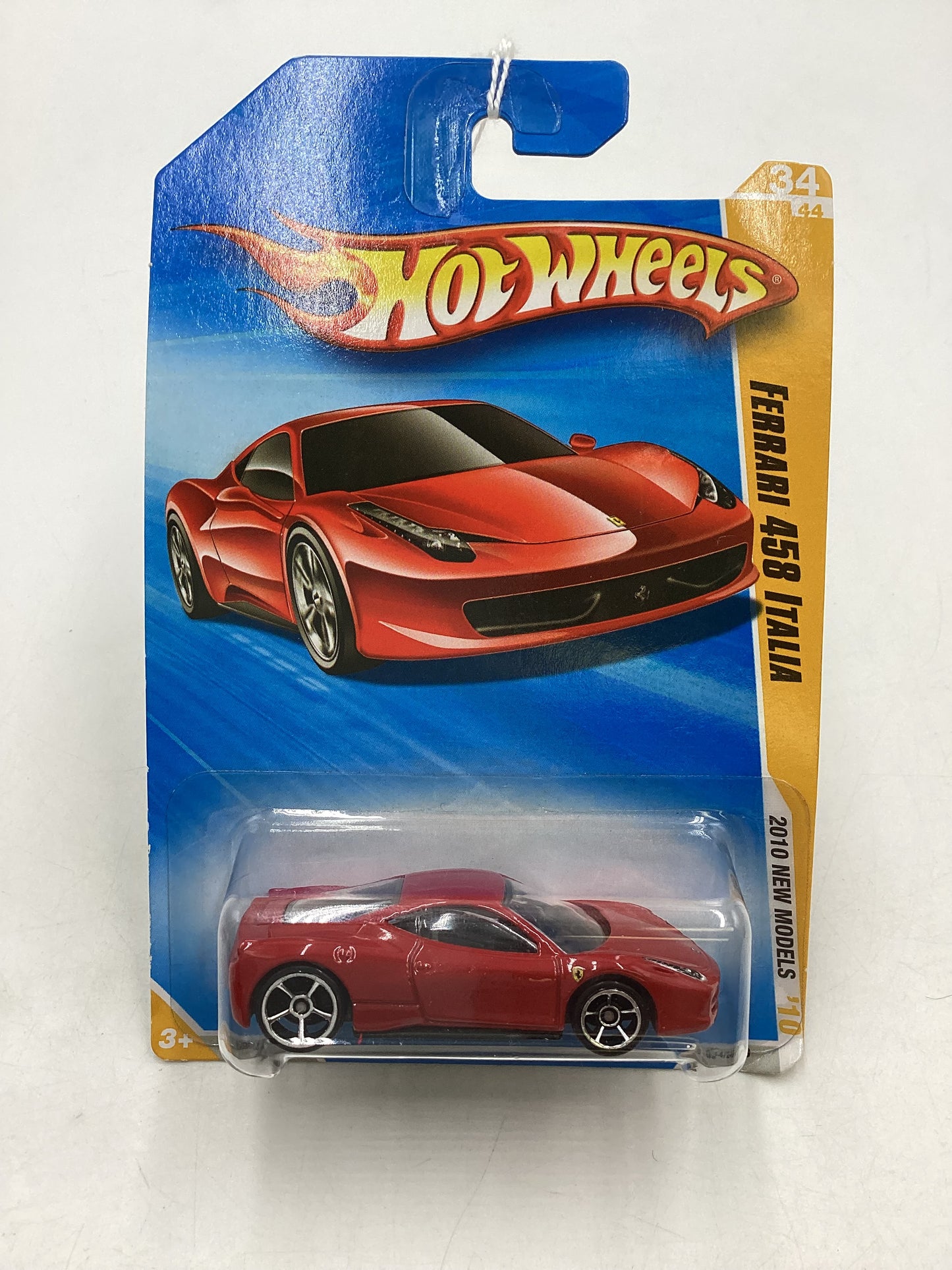 2010 Hot Wheels #34 Red Ferrari 458 Italia