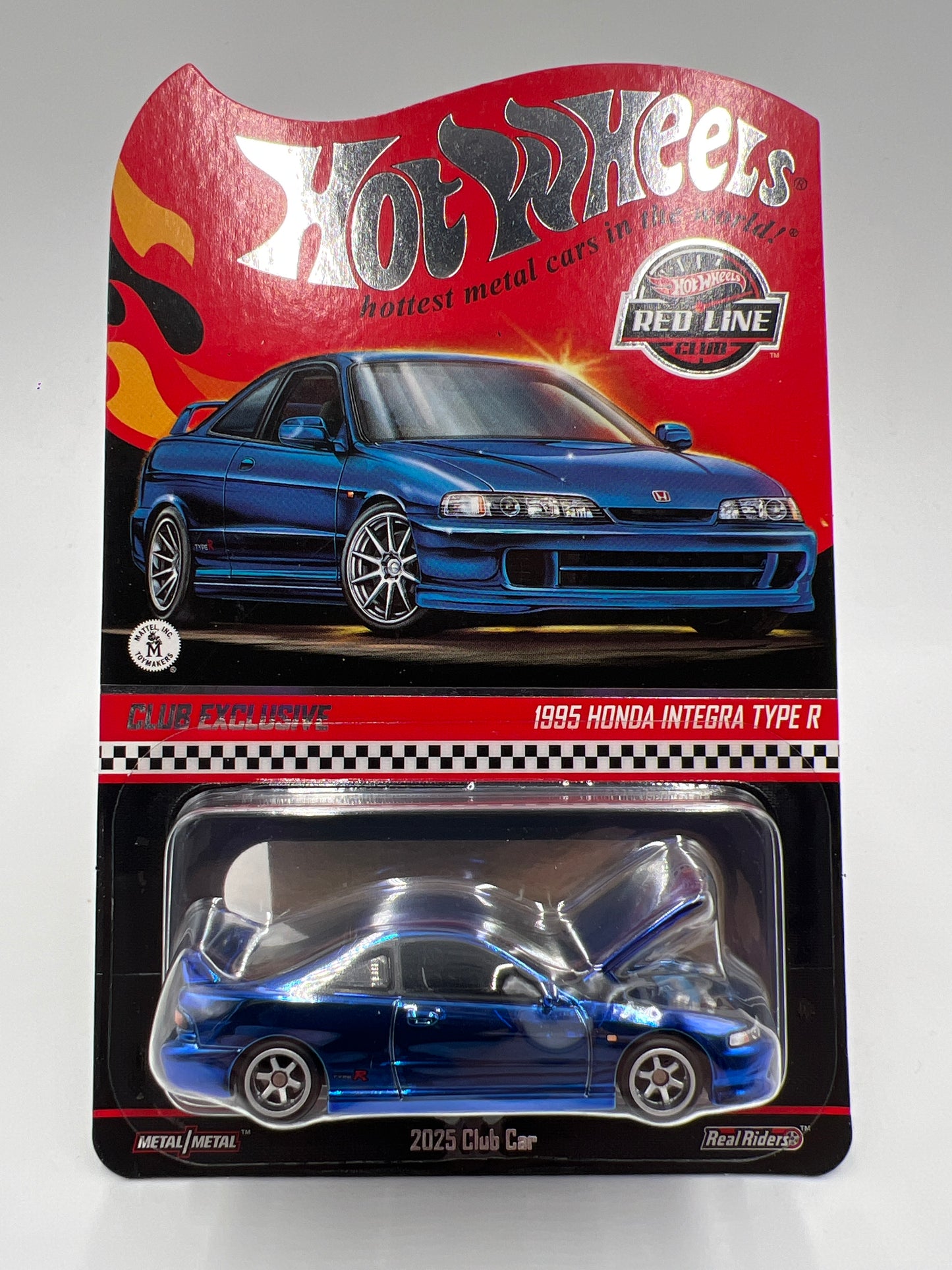 2025 Hot Wheels RLC Club Exclusive 1995 Honda Integra Type R Blue W/Patch & Pin and Protector