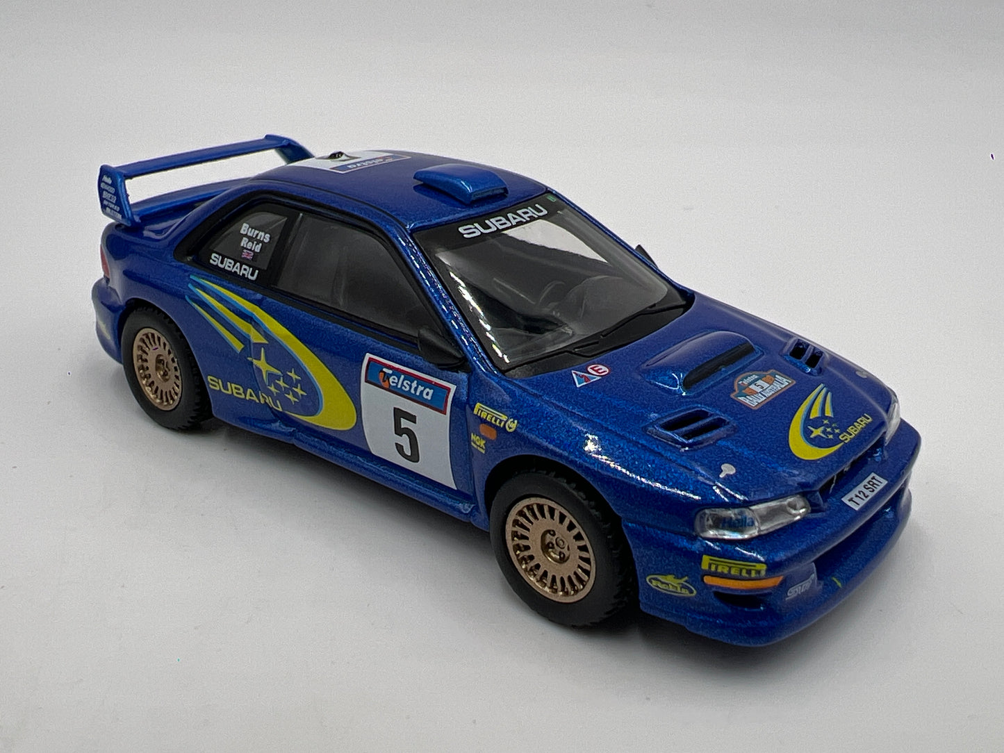 Mini GT 1:64 Box Model #986 Subaru Impreza WRC99 #5 1999 Rally Australia Winner Blue