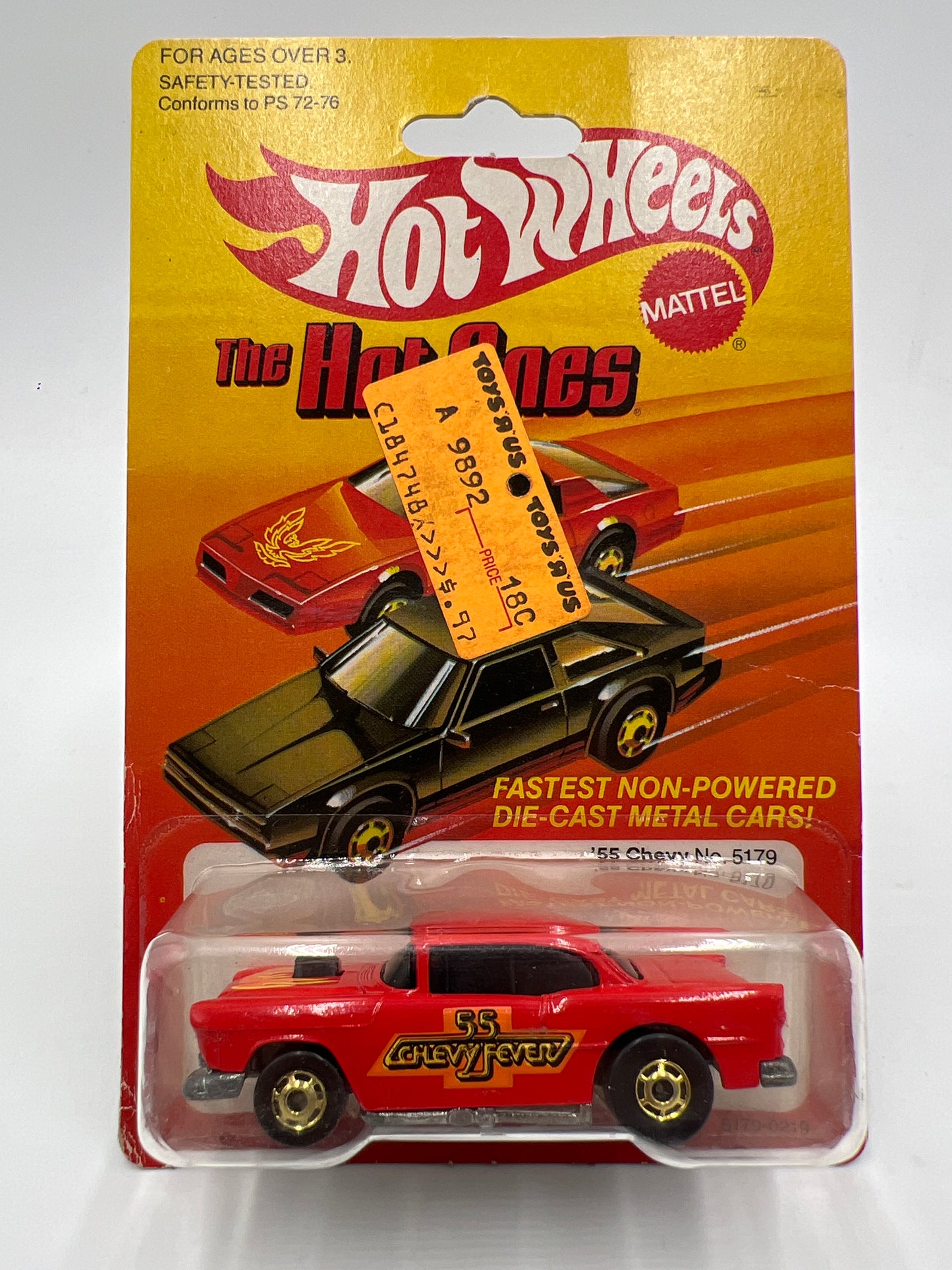 Hot Wheels Original 1982 The Hot Ones #5179 55 Chevy Red W/Protector