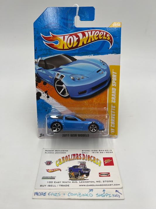 2011 Hot Wheels New Models #32 C6 Corvette Grand Sport Blue 5C