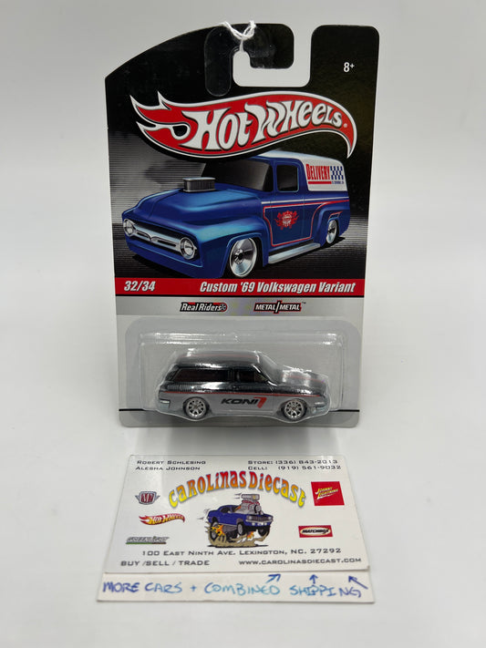 Hot Wheels Premium Delivery Series #32 Custom 69 Volkswagen Variant Koni Black/Silver