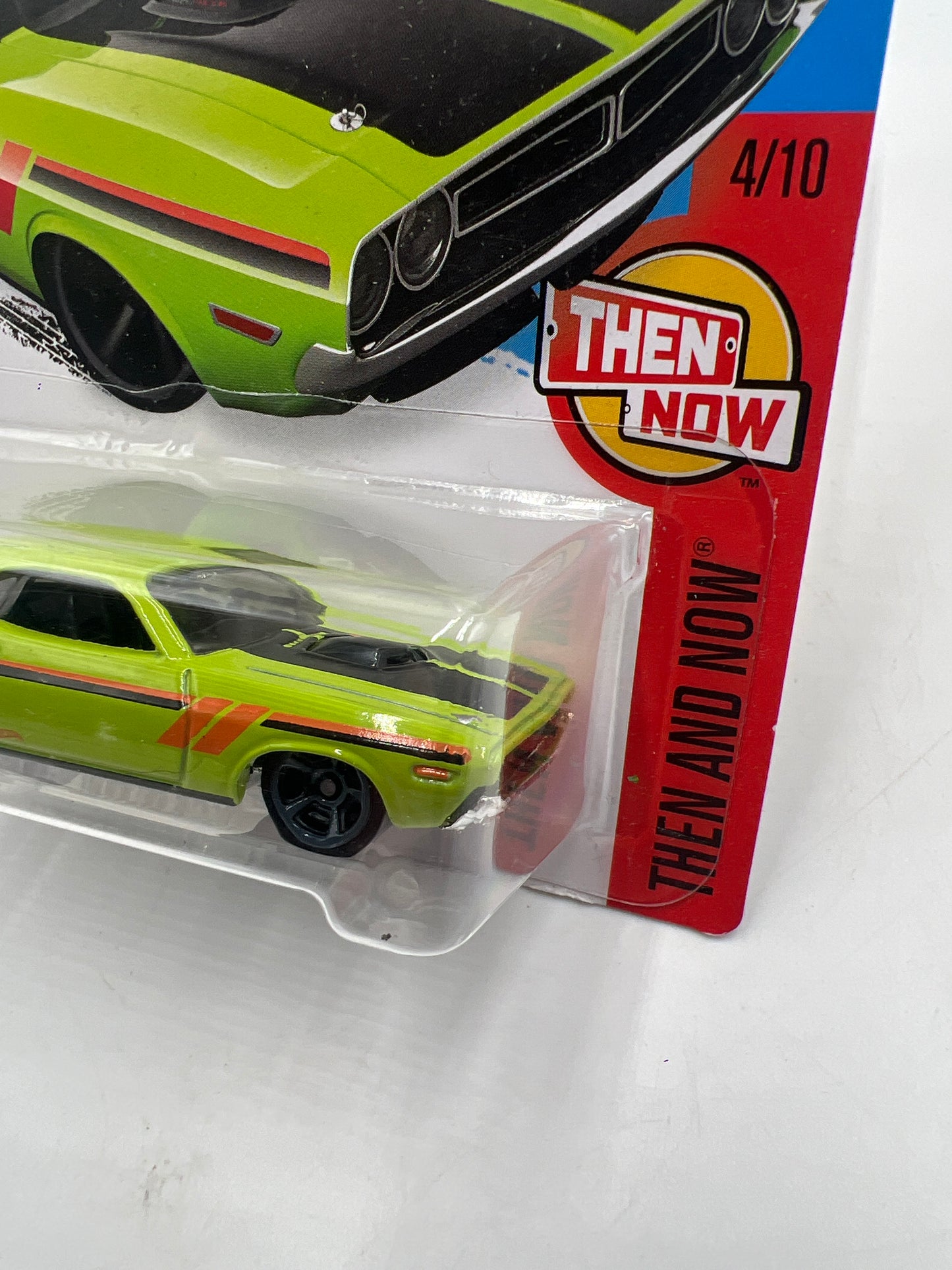 2016 Hot Wheels Then and Now #104 71 Dodge Challenger Green Kmart Exclusive 240A