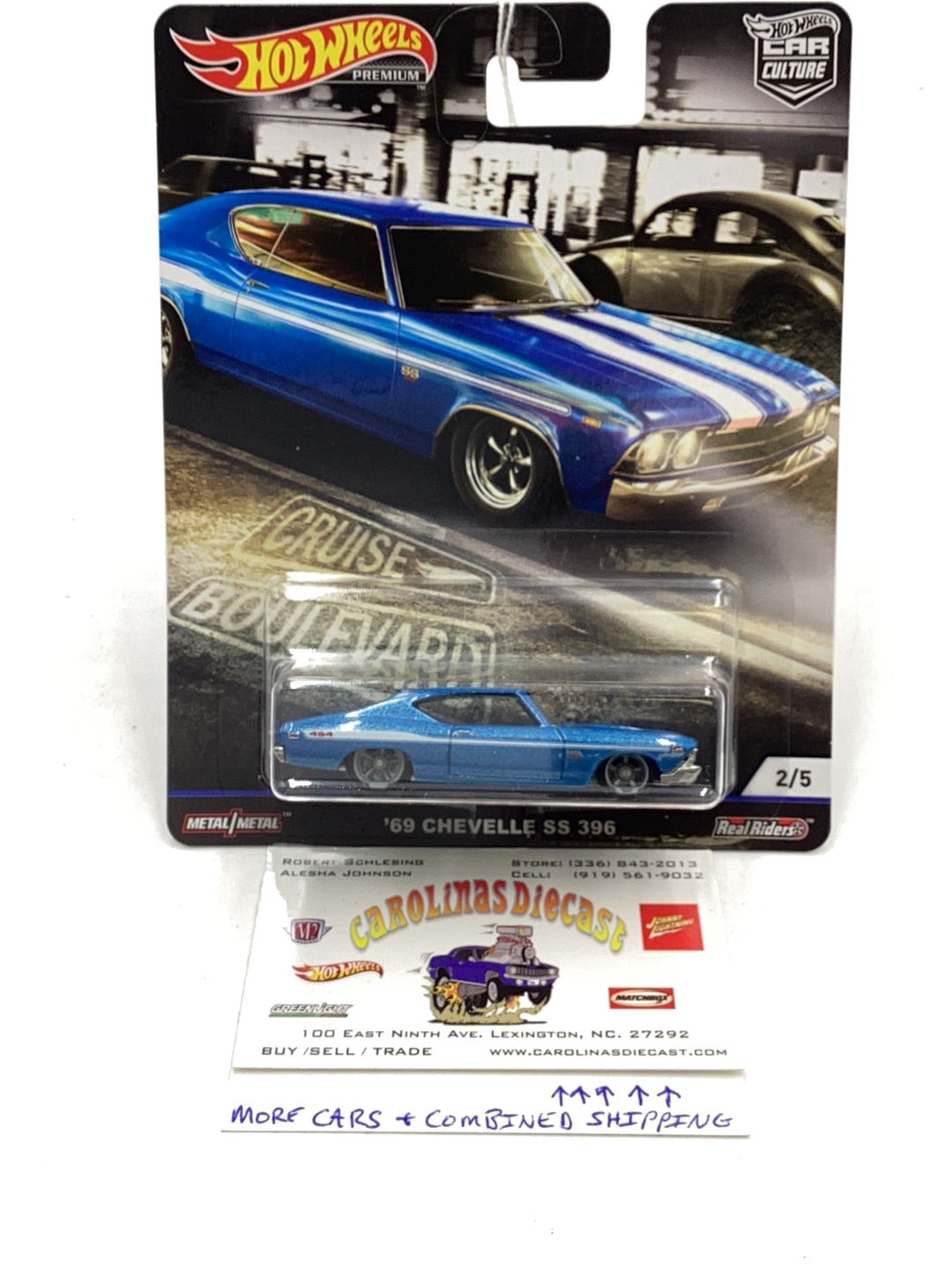 Hot wheels car culture cruise boulevard 69 Chevelle SS 396 259F