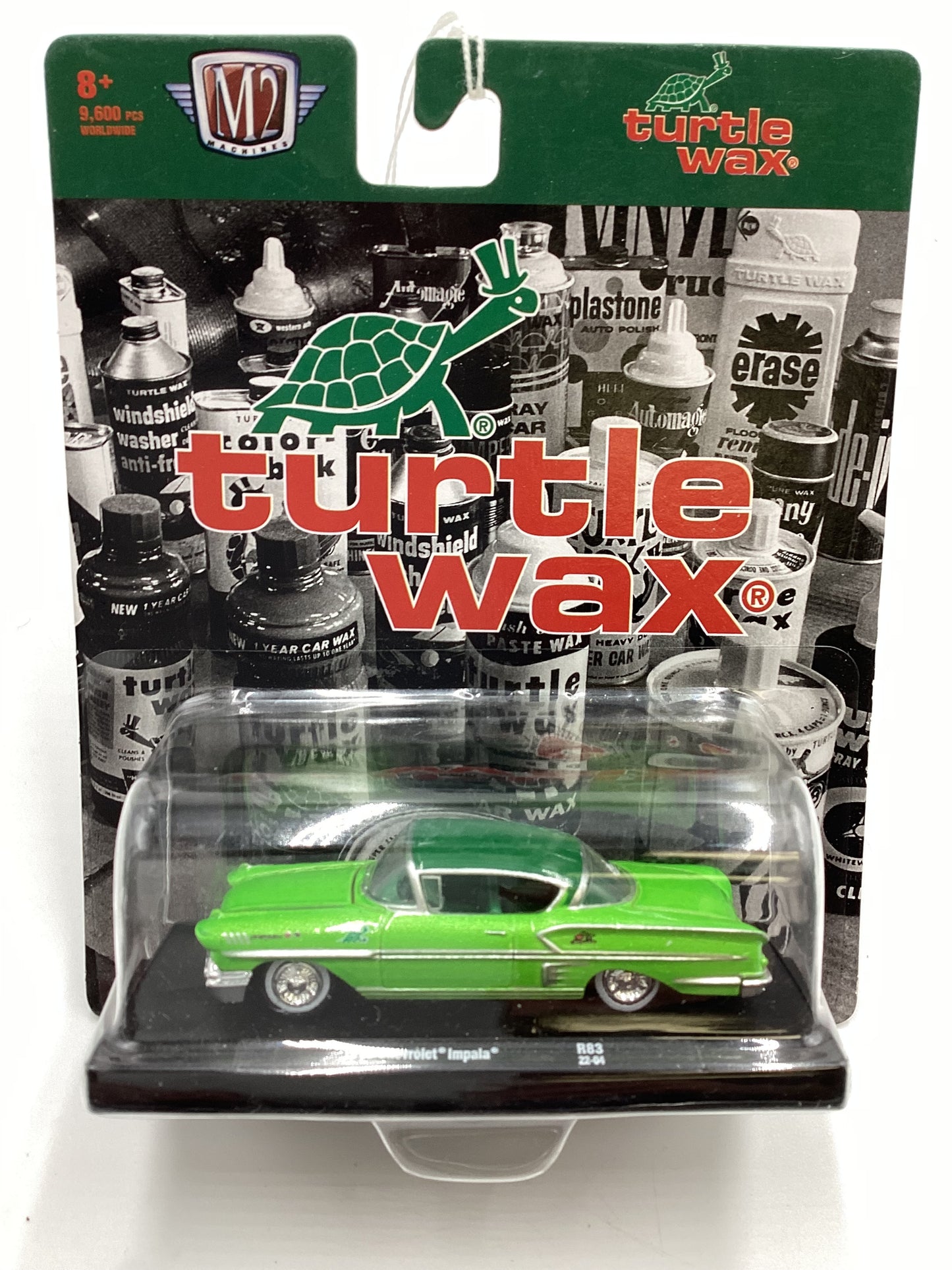 M2 Machines Auto Drivers Turtle Wax 1958 Chevrolet Impala Green R83 193E