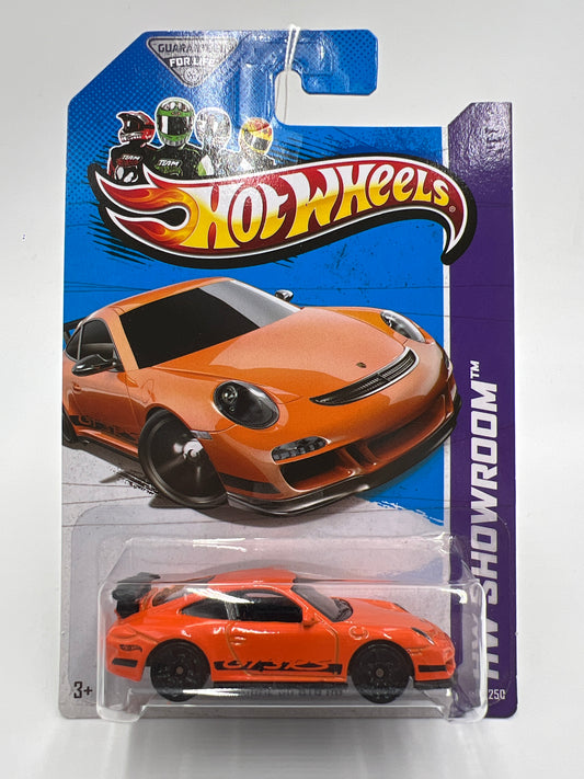 2013 Hot Wheels Showroom #157 Porsche 911 GT3 RS Orange 101B