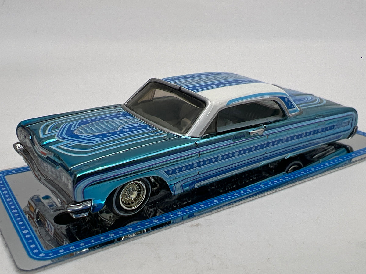 2021 Hot Wheels RLC #3424/30000 64 Chevrolet Impala Snowman Light Blue