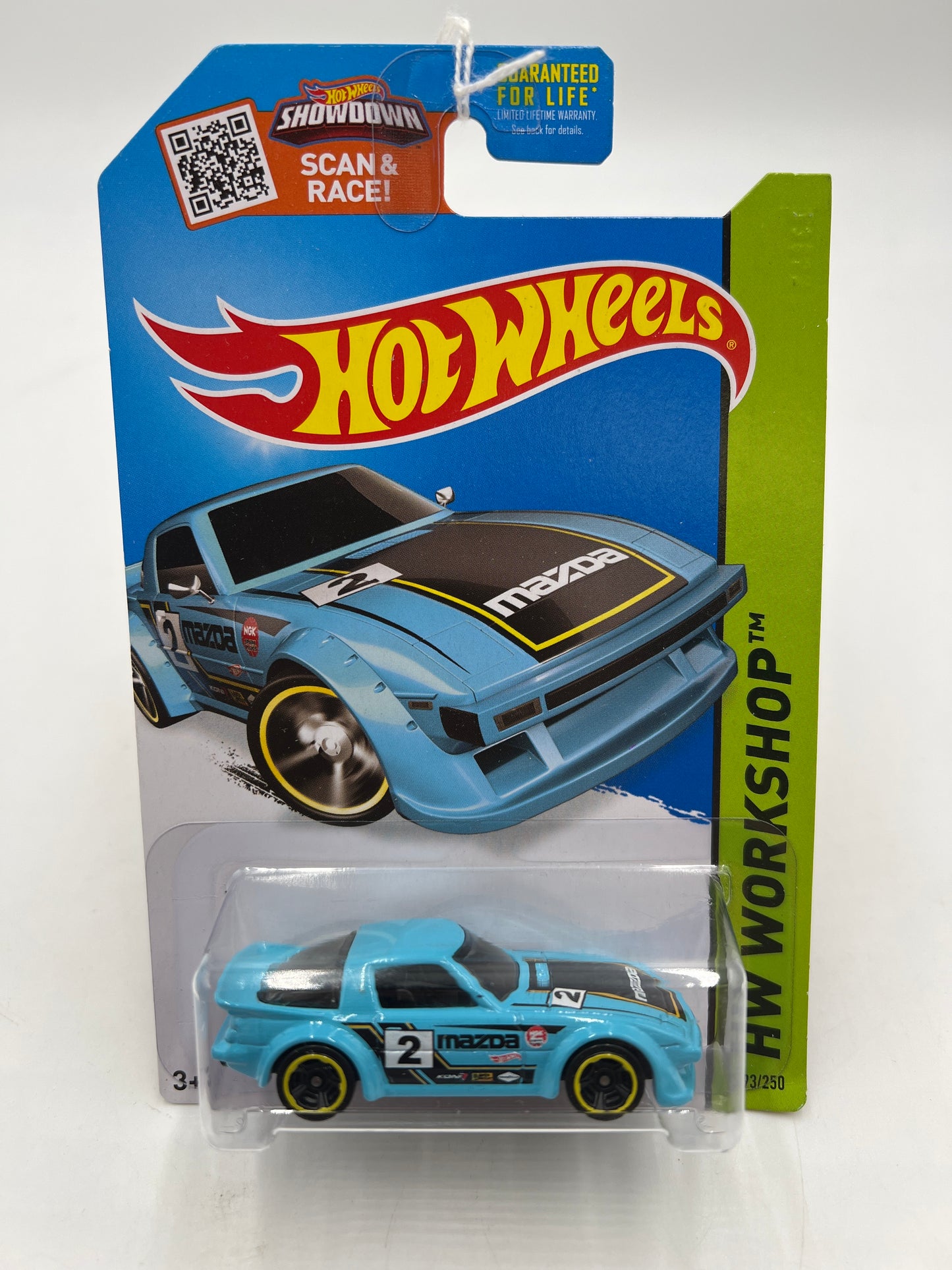 2015 Hot Wheels Workshop #193 Kmart Exclusive Mazda RX7 Light Blue 240B