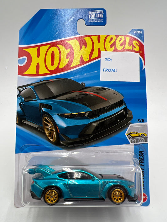 2026 Hot Wheels Super Treasure Hunt #43 Aldi Exclusive Ford Mustang GTD Blue W/Protector