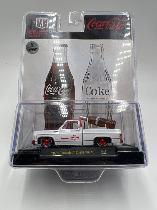 M2 Machines Coca Cola CHASE 1973 Chevrolet Cheyenne 10 White A04