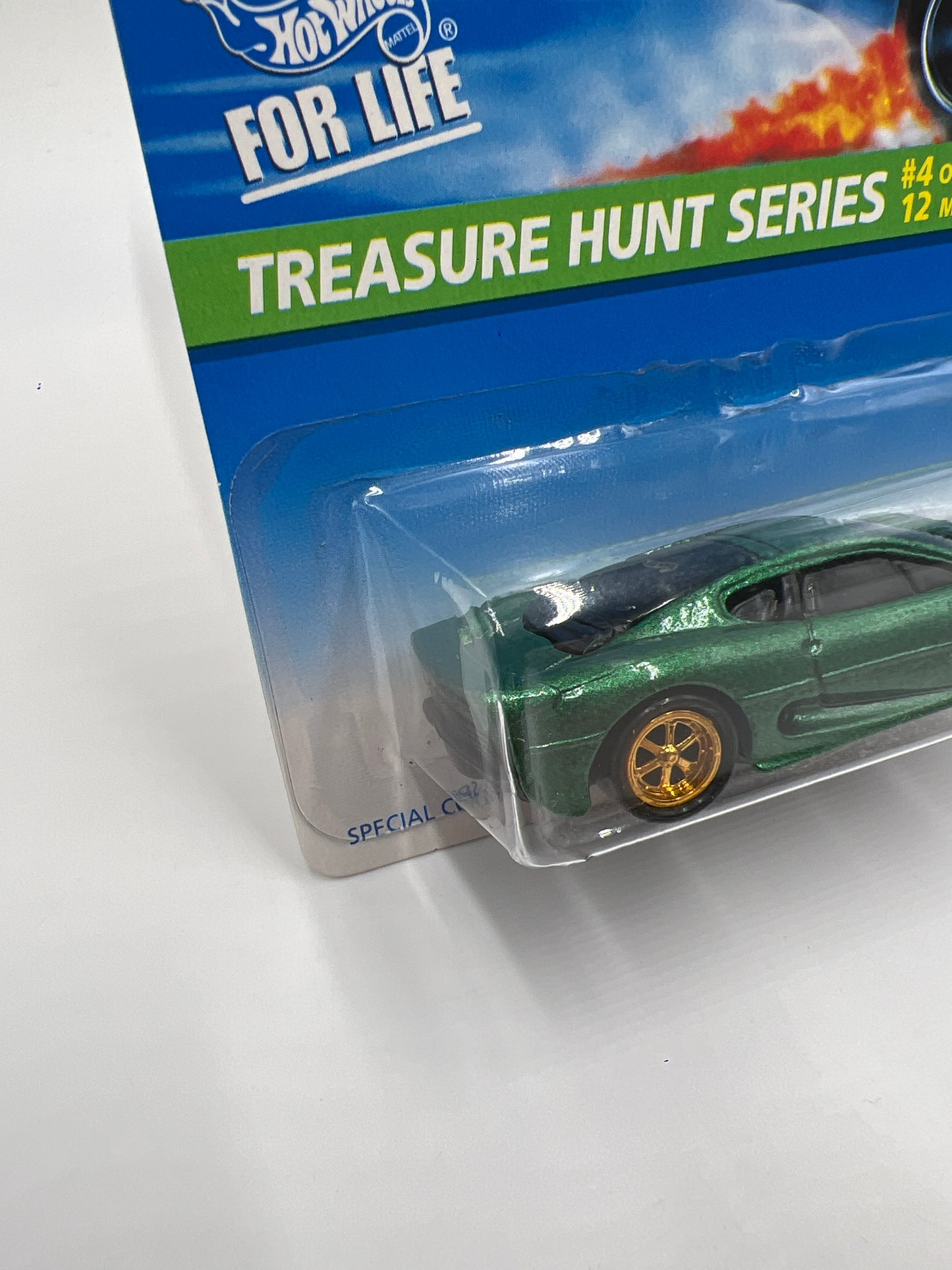 1996 Hot Wheels Treasure Hunt #431 Jaguar XJ220 Green W/Protector