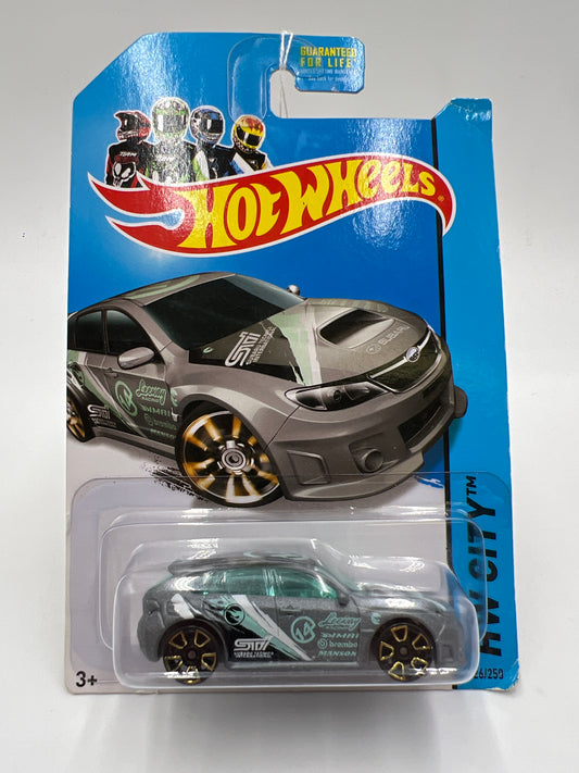 2014 Hot Wheels City Treasure Hunt #26 Subaru WRX STI Gray 273A