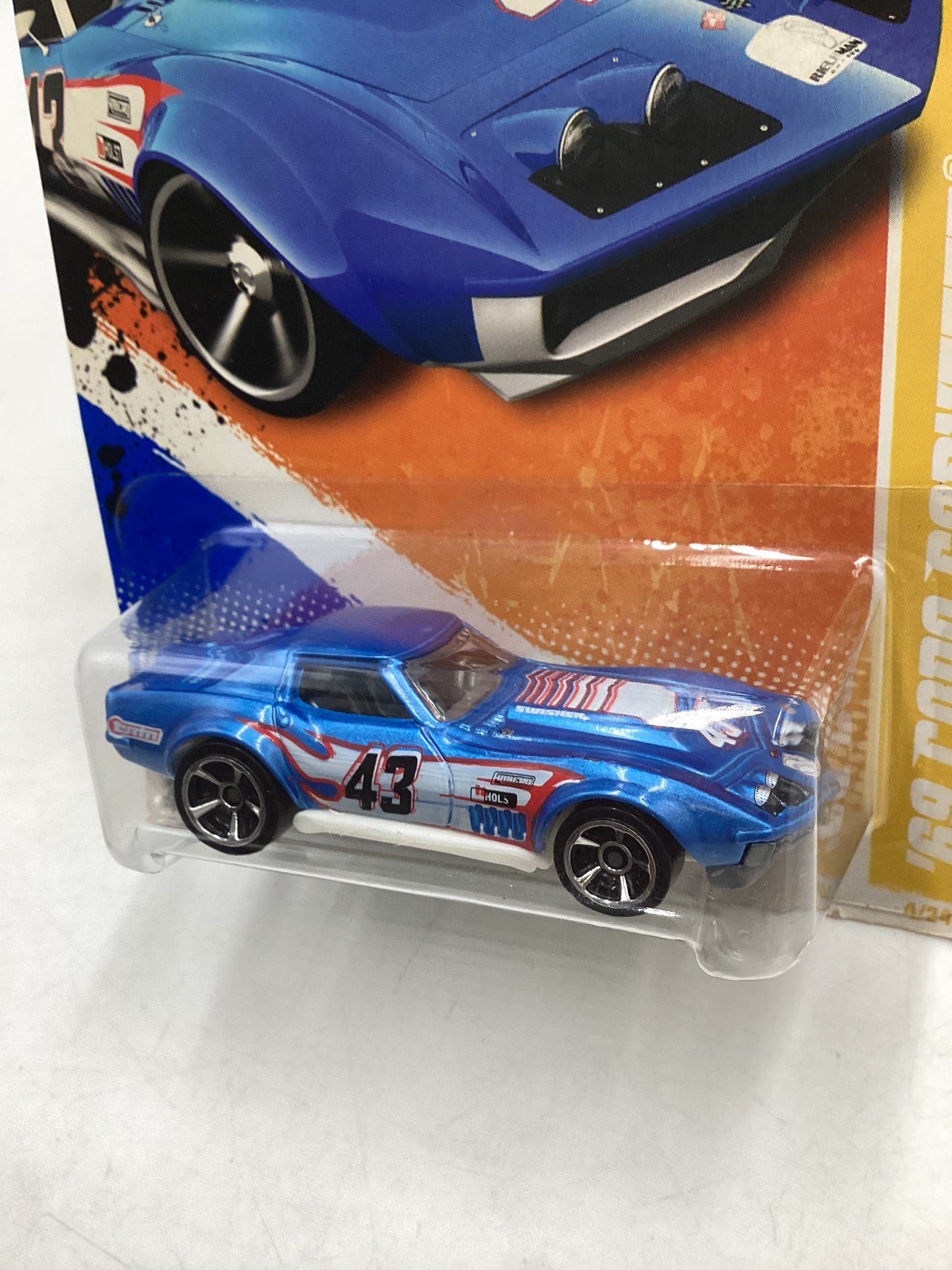2011 Hot wheels #4 69 Copo Corvette Blue 12F
