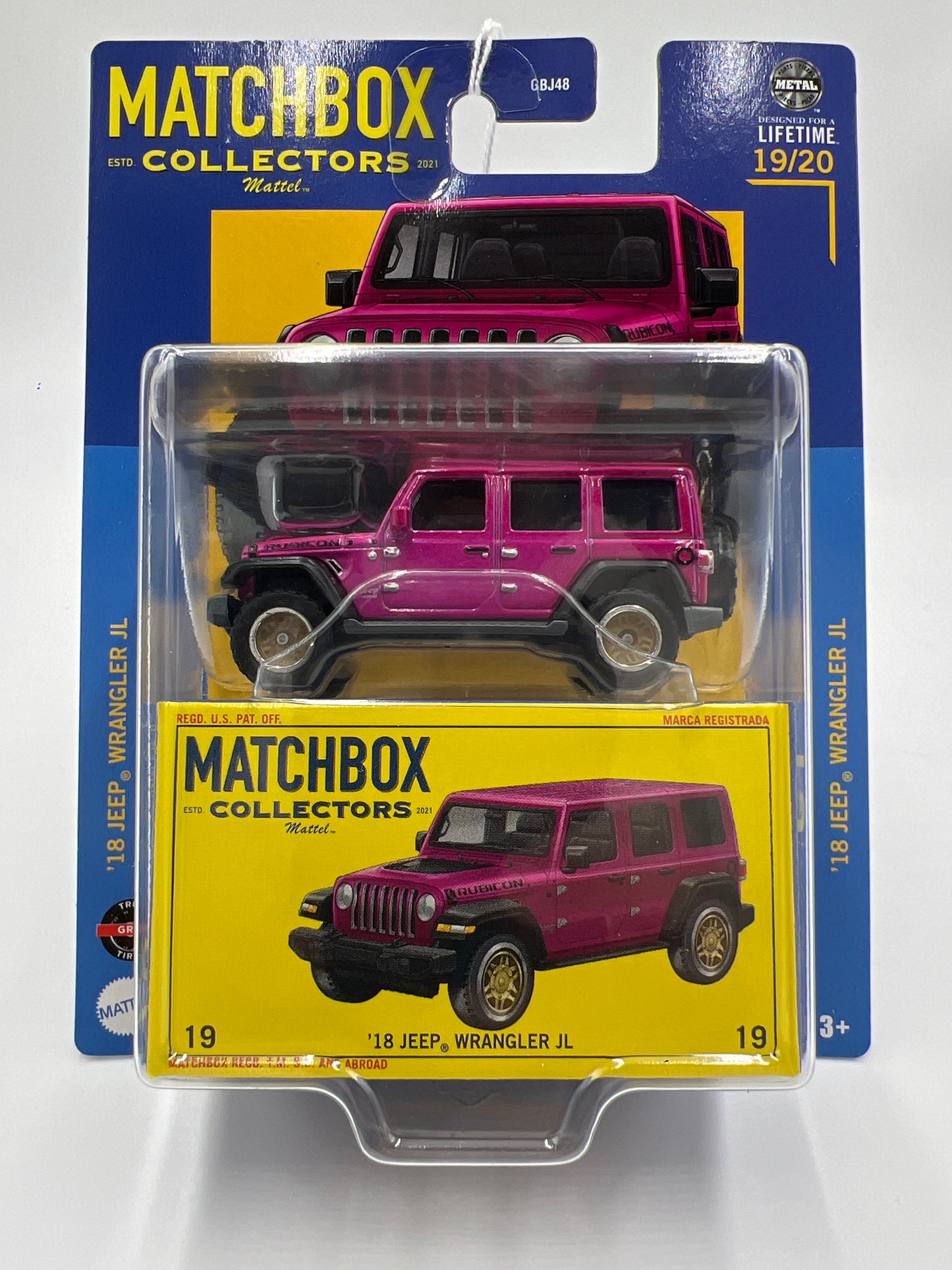 2024 Matchbox Collectors #19 18 Jeep Wrangler JL Pink 173F