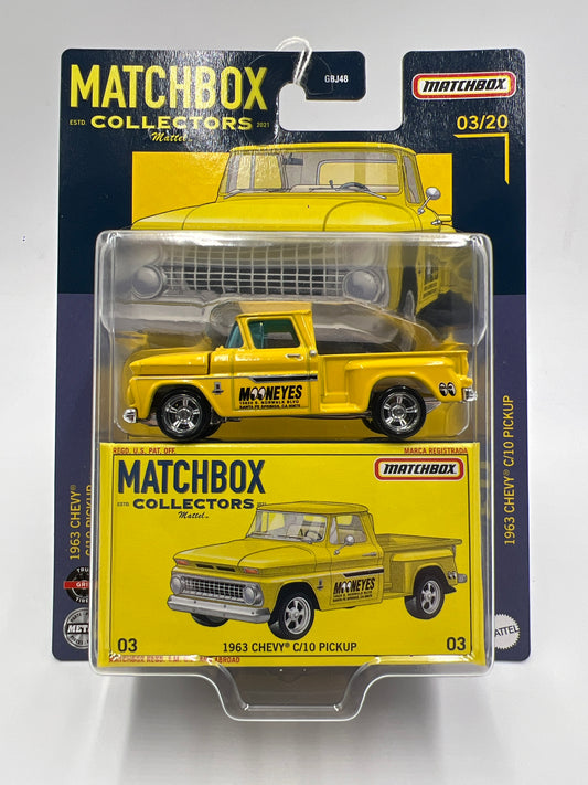 Matchbox Collectors #3 1963 Chevy C/10 Pickup Yellow Mooneyes